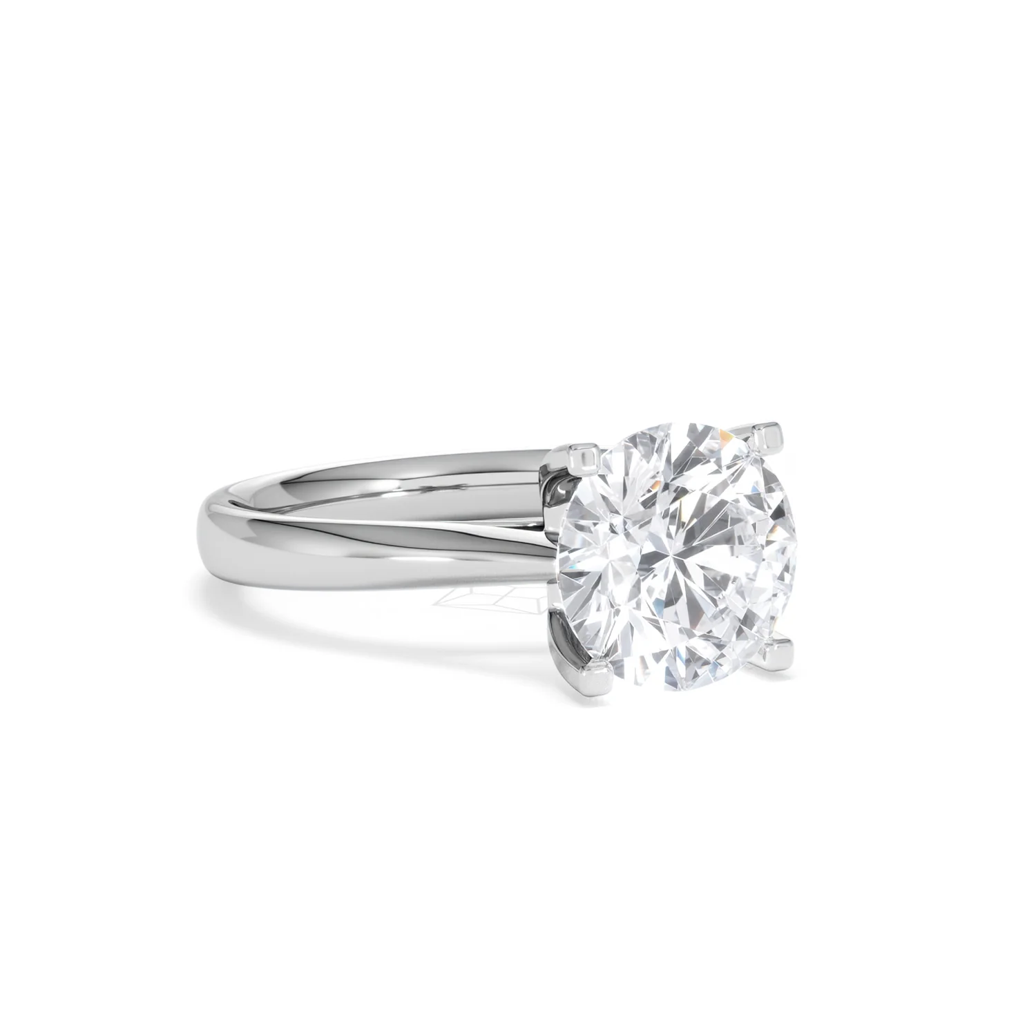 Grace 3.00ct Lab Diamond Round Cut Engagement Ring in Platinum G/VS1 - Image 15