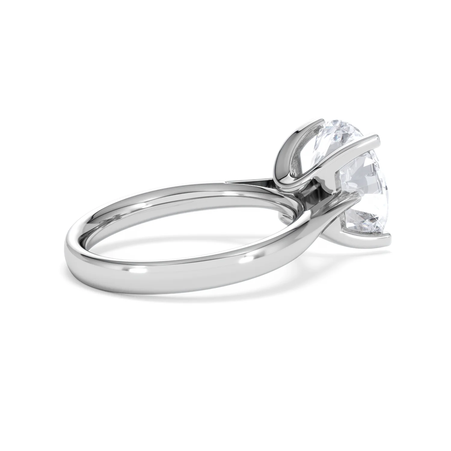 Grace 5.00ct Lab Diamond Round Cut Engagement Ring in 18K White Gold G/VS1 - Image 35