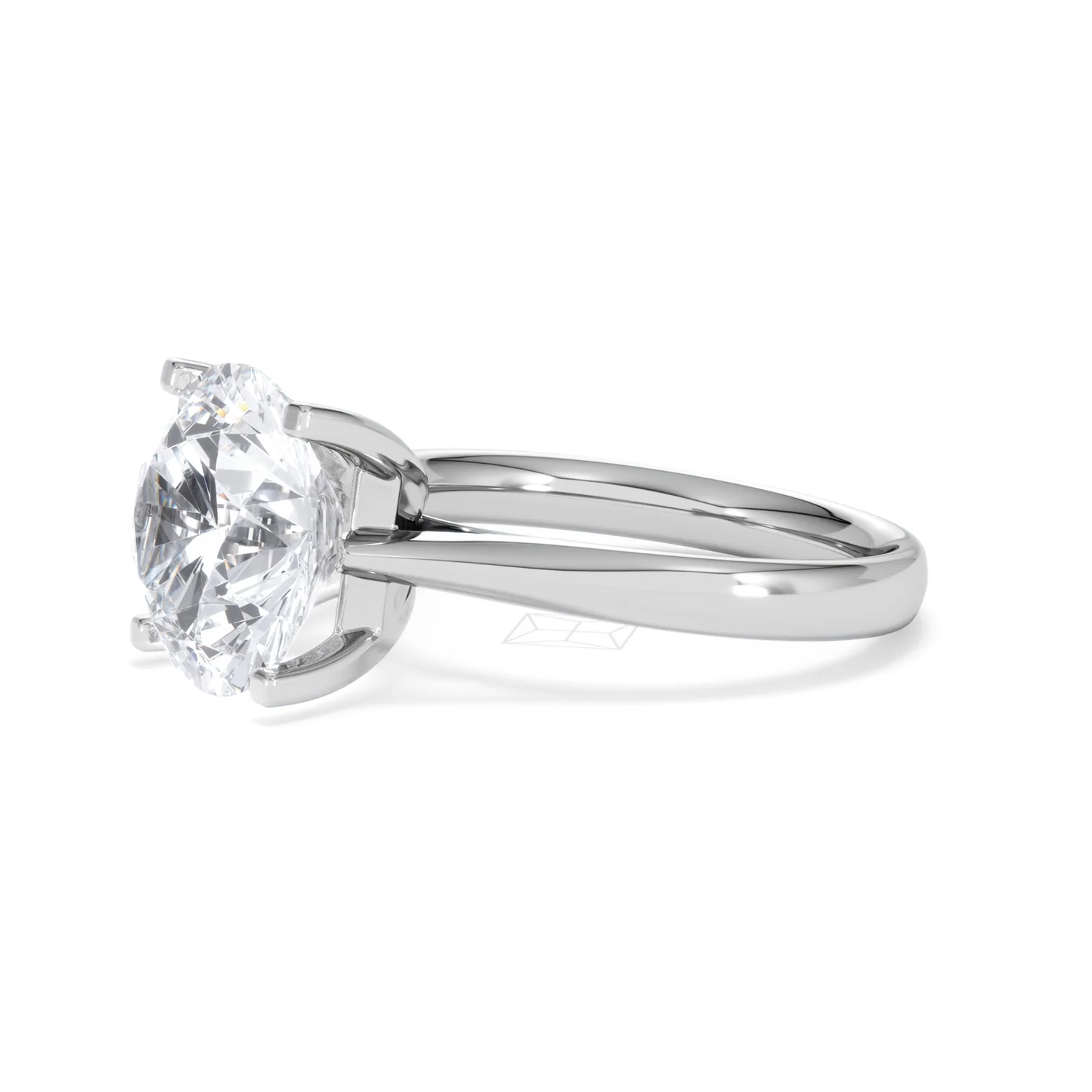 Grace 5.00ct Lab Diamond Round Cut Engagement Ring in 18K White Gold G/VS1 - Image 75