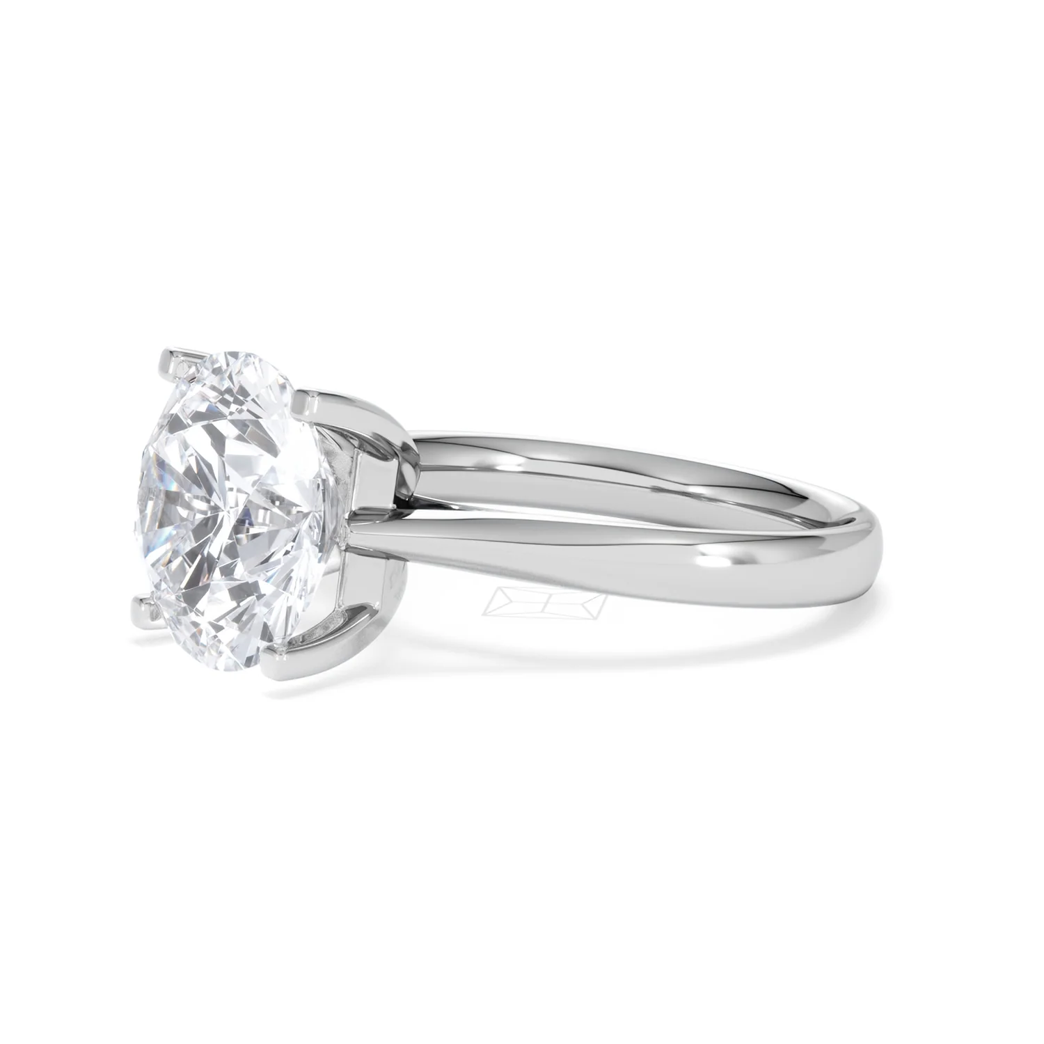 Grace 5.00ct Lab Diamond Round Cut Engagement Ring in 18K White Gold G/VS1 - Image 76