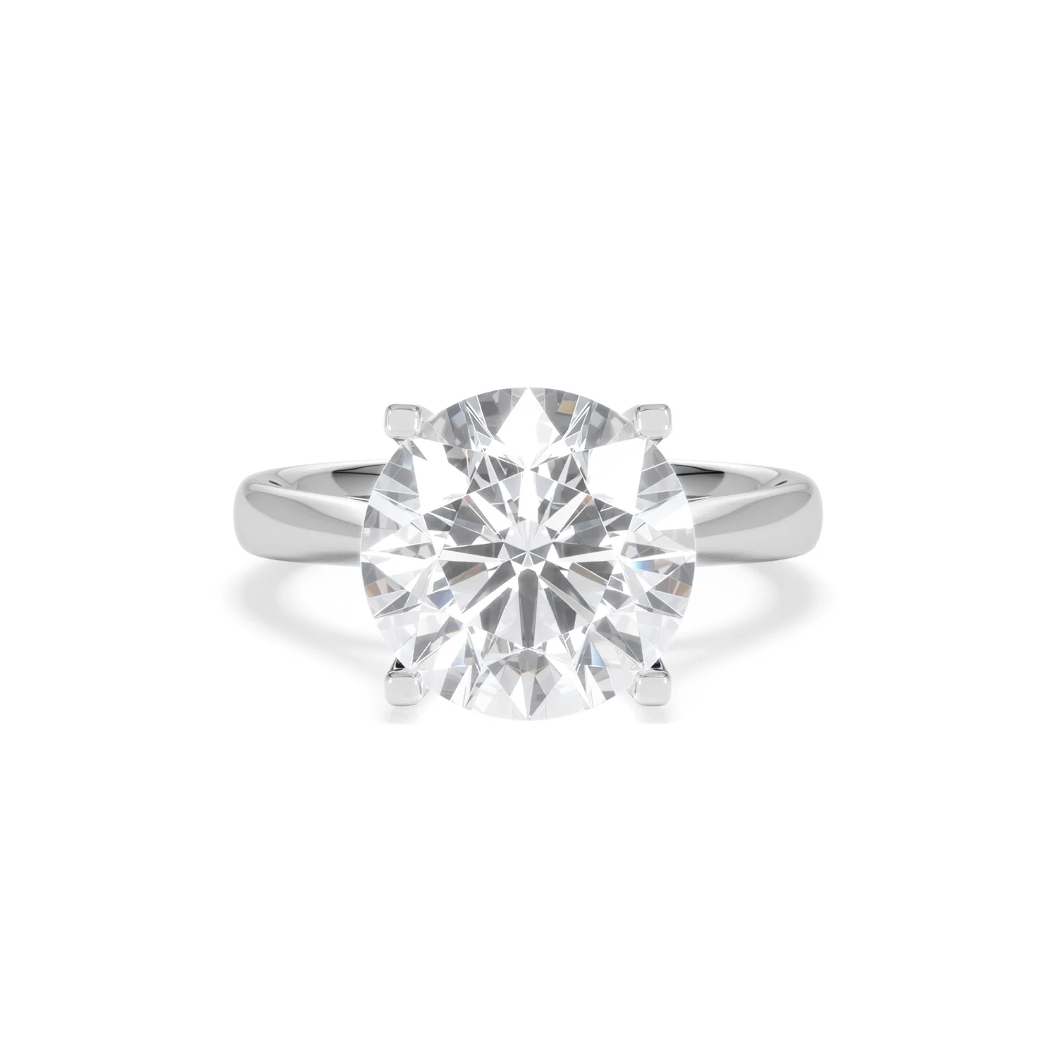Grace 5.00ct Lab Diamond Round Cut Engagement Ring in 18K White Gold G/VS1 - Image 8