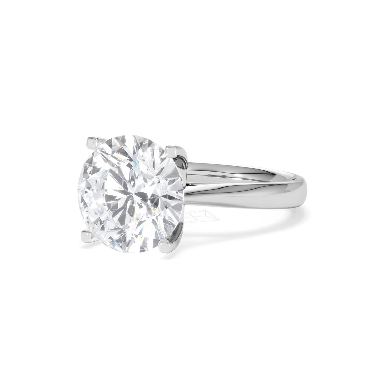 Grace 5.00ct Lab Diamond Round Cut Engagement Ring in 18K White Gold G/VS1 - Image 82