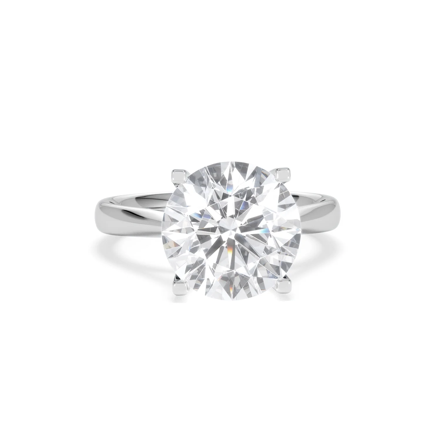 Grace 5.00ct Lab Diamond Round Cut Engagement Ring in 18K White Gold G/VS1 - Image 9