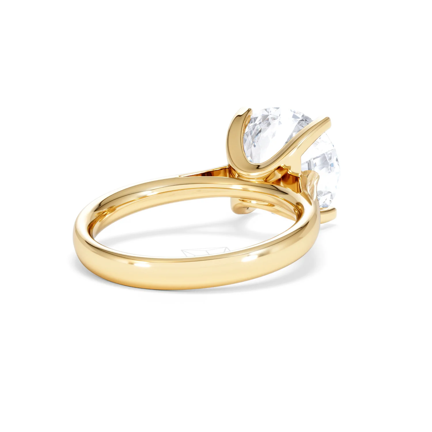 Grace 5.00ct Lab Diamond Round Cut Engagement Ring in 18K Yellow Gold G/VS1 - Image 40