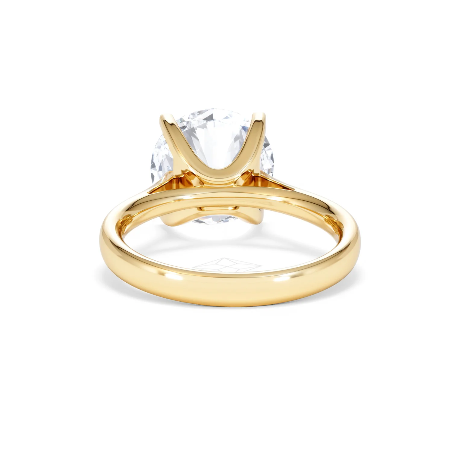 Grace 5.00ct Lab Diamond Round Cut Engagement Ring in 18K Yellow Gold G/VS1 - Image 48