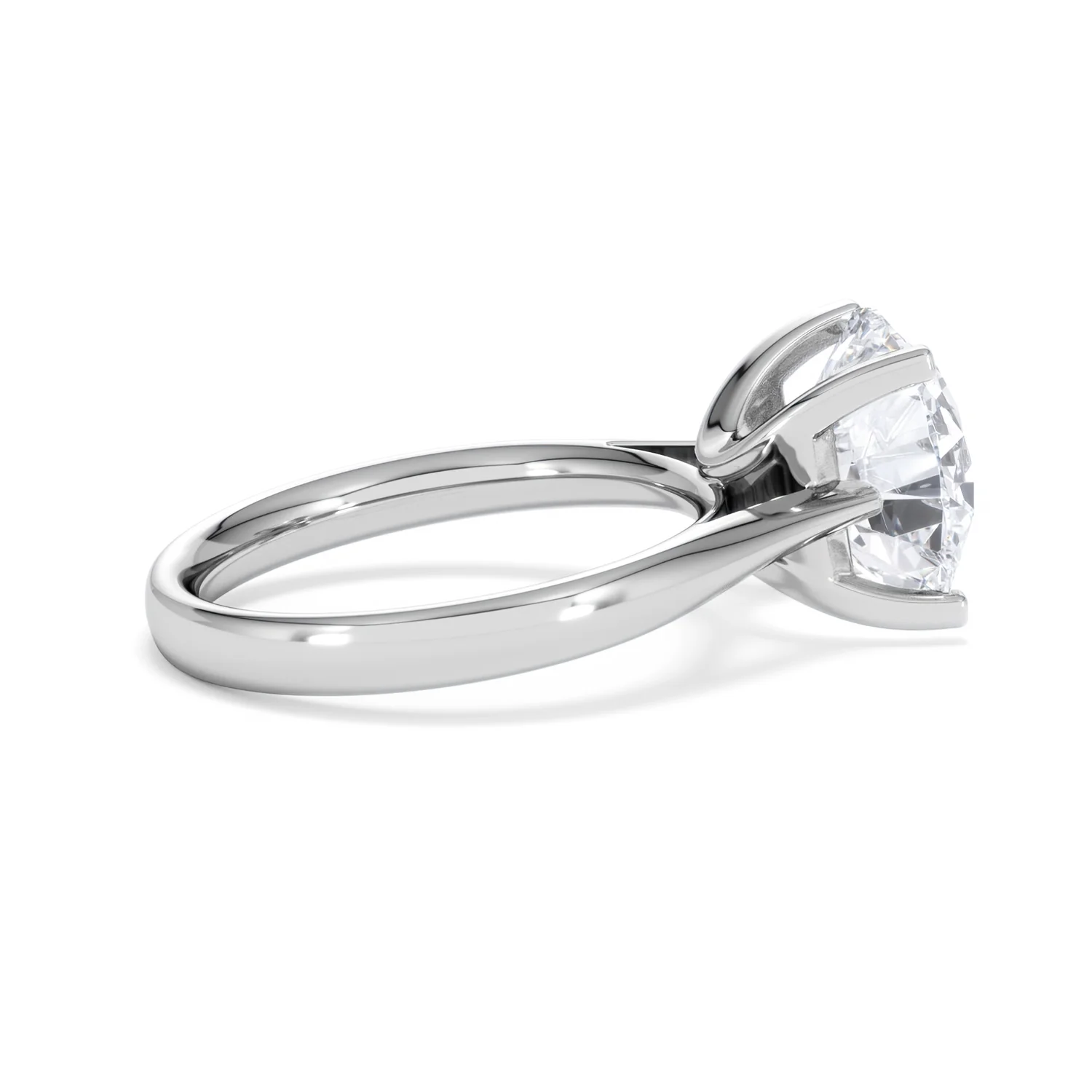 Grace 5.00ct Lab Diamond Round Cut Engagement Ring in Platinum G/VS1 - Image 31