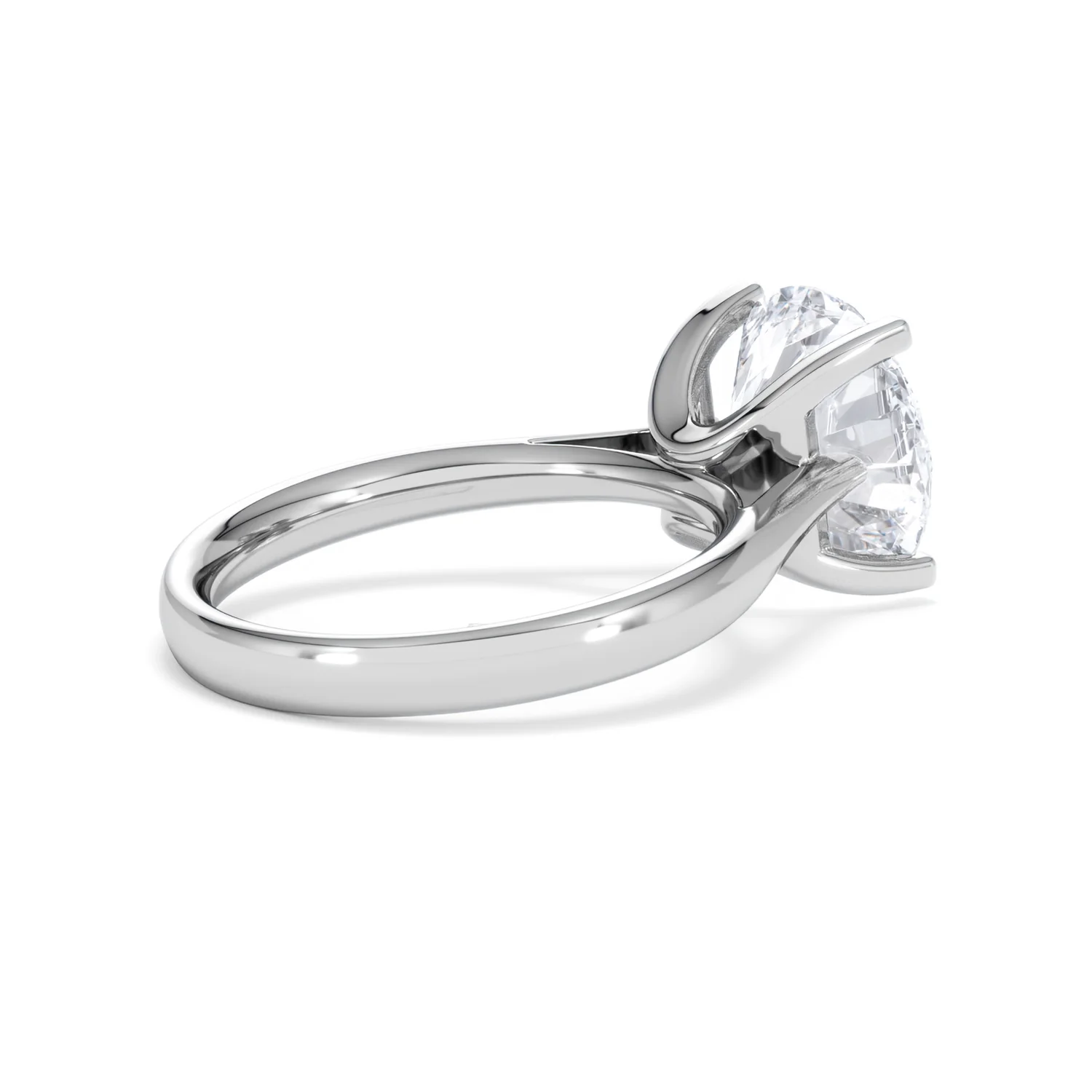 Grace 5.00ct Lab Diamond Round Cut Engagement Ring in Platinum G/VS1 - Image 36