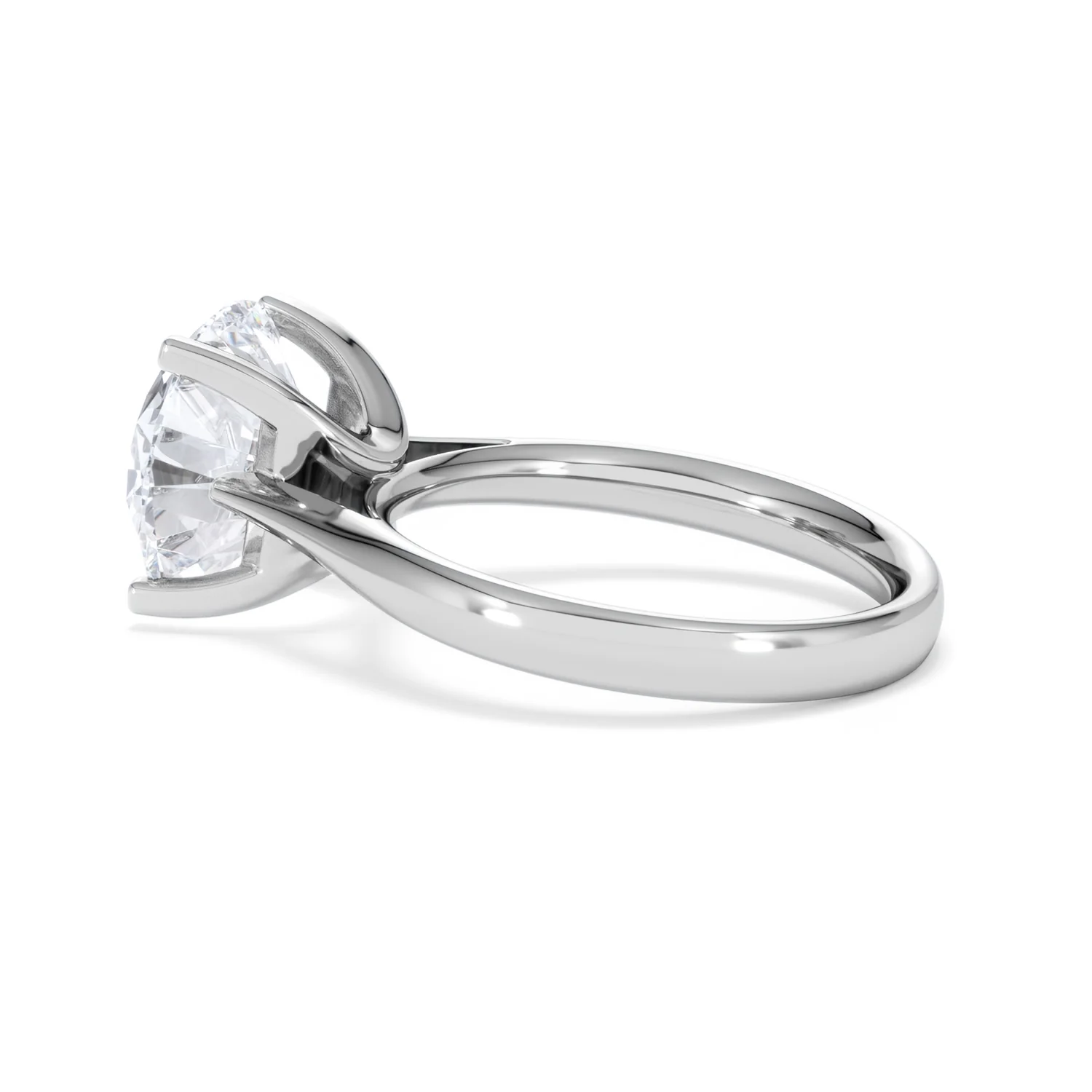 Grace 5.00ct Lab Diamond Round Cut Engagement Ring in Platinum G/VS1 - Image 63