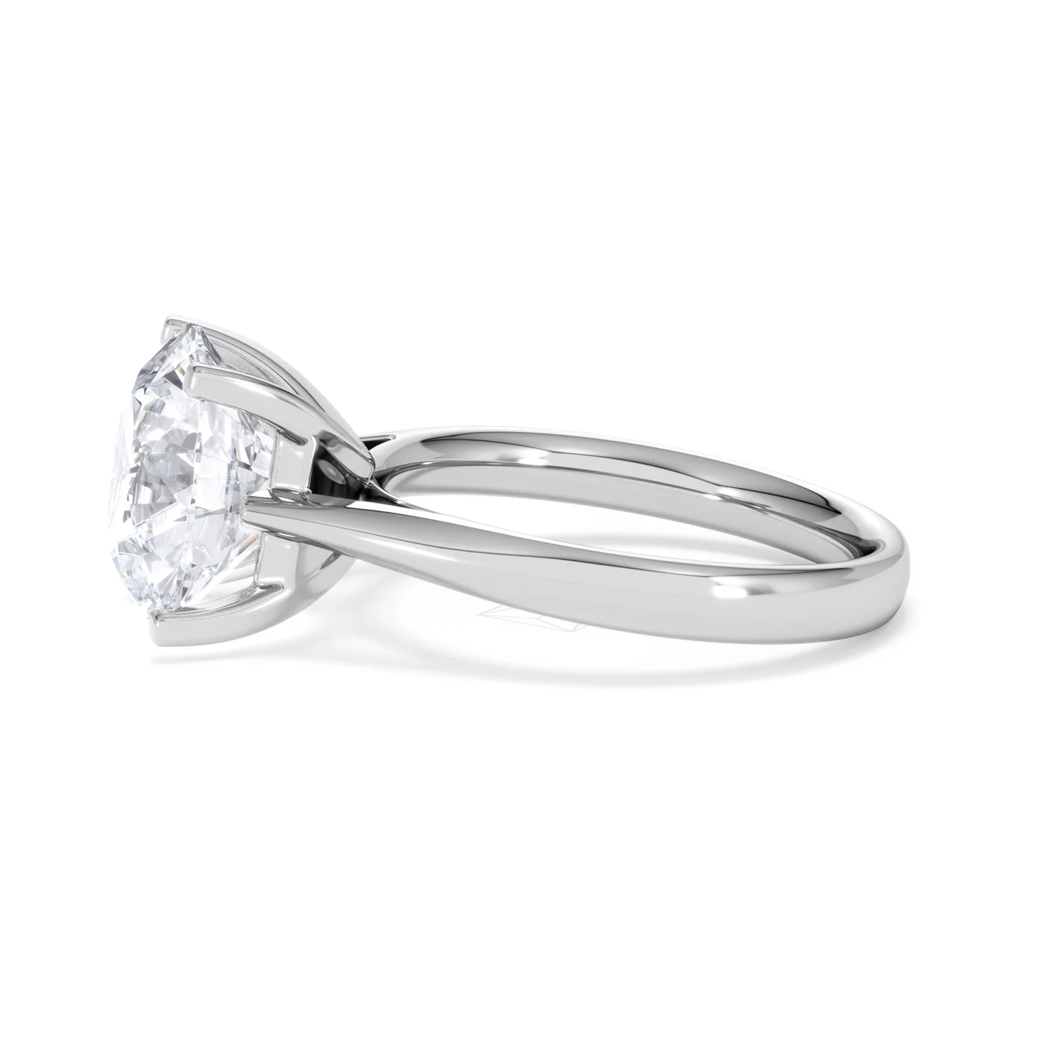 Grace 5.00ct Lab Diamond Round Cut Engagement Ring in Platinum G/VS1 - Image 70
