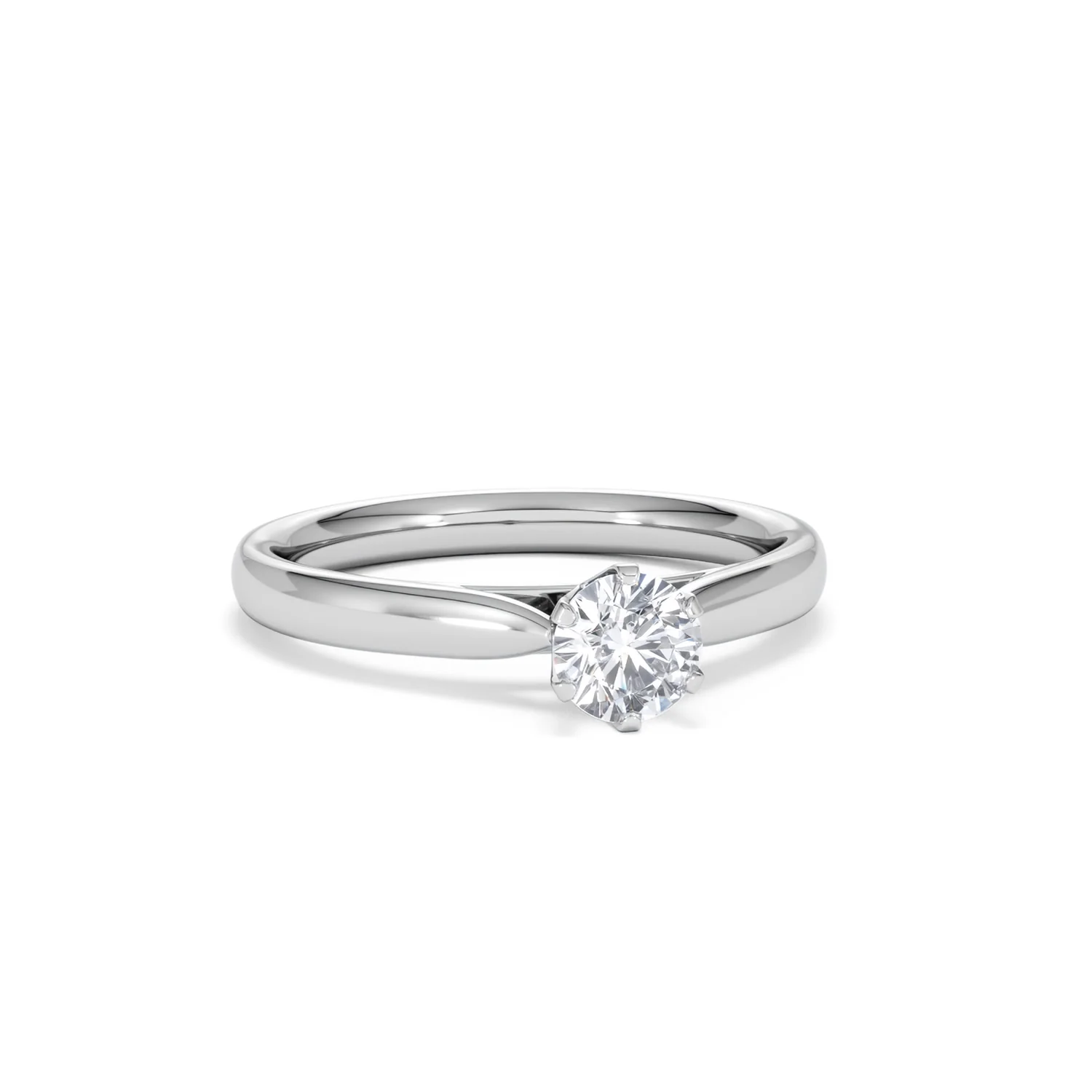 Half Carat Diamond Engagement Ring High Chloe Lab F/VS1 18K White Gold - Image 11