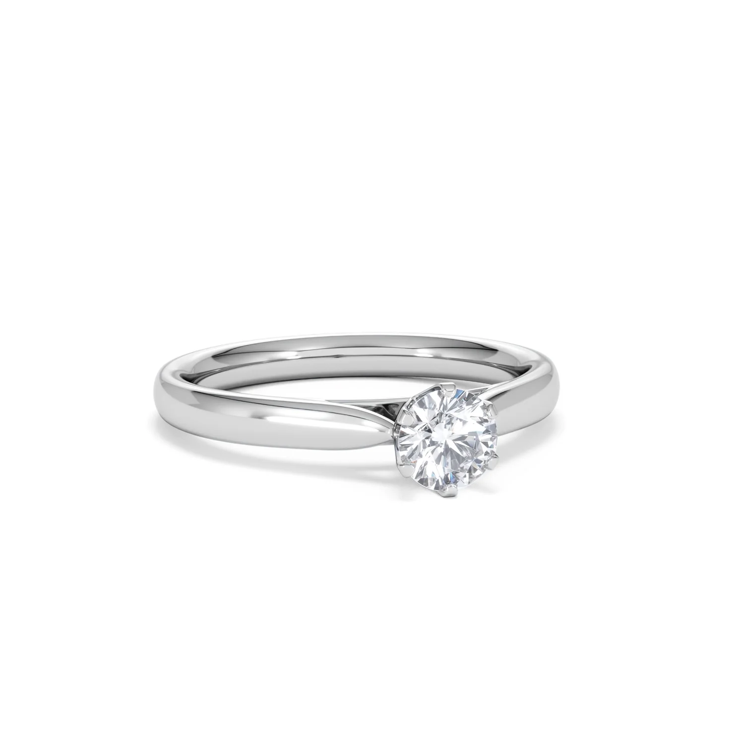 Half Carat Diamond Engagement Ring High Chloe Lab F/VS1 18K White Gold - Image 12