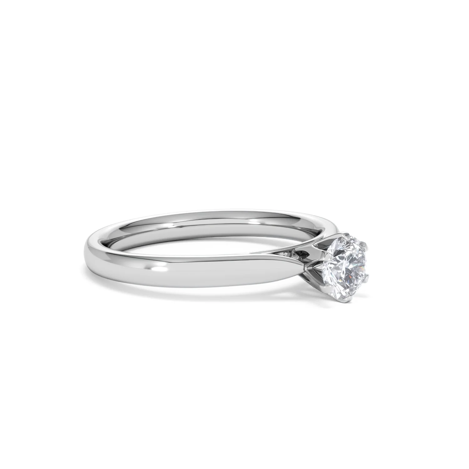 Half Carat Diamond Engagement Ring High Chloe Lab F/VS1 18K White Gold - Image 18