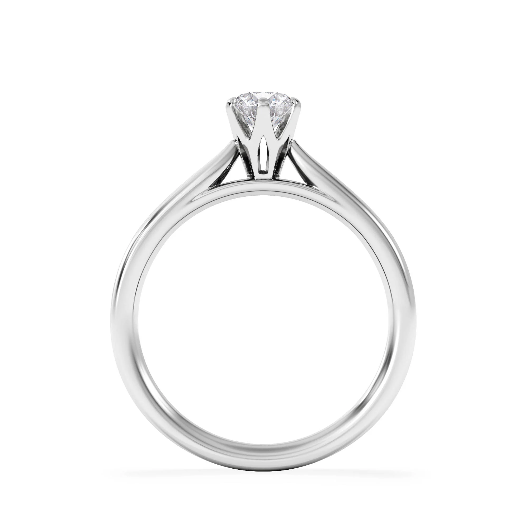 Half Carat Diamond Engagement Ring High Chloe Lab F/VS1 18K White Gold - Image 3