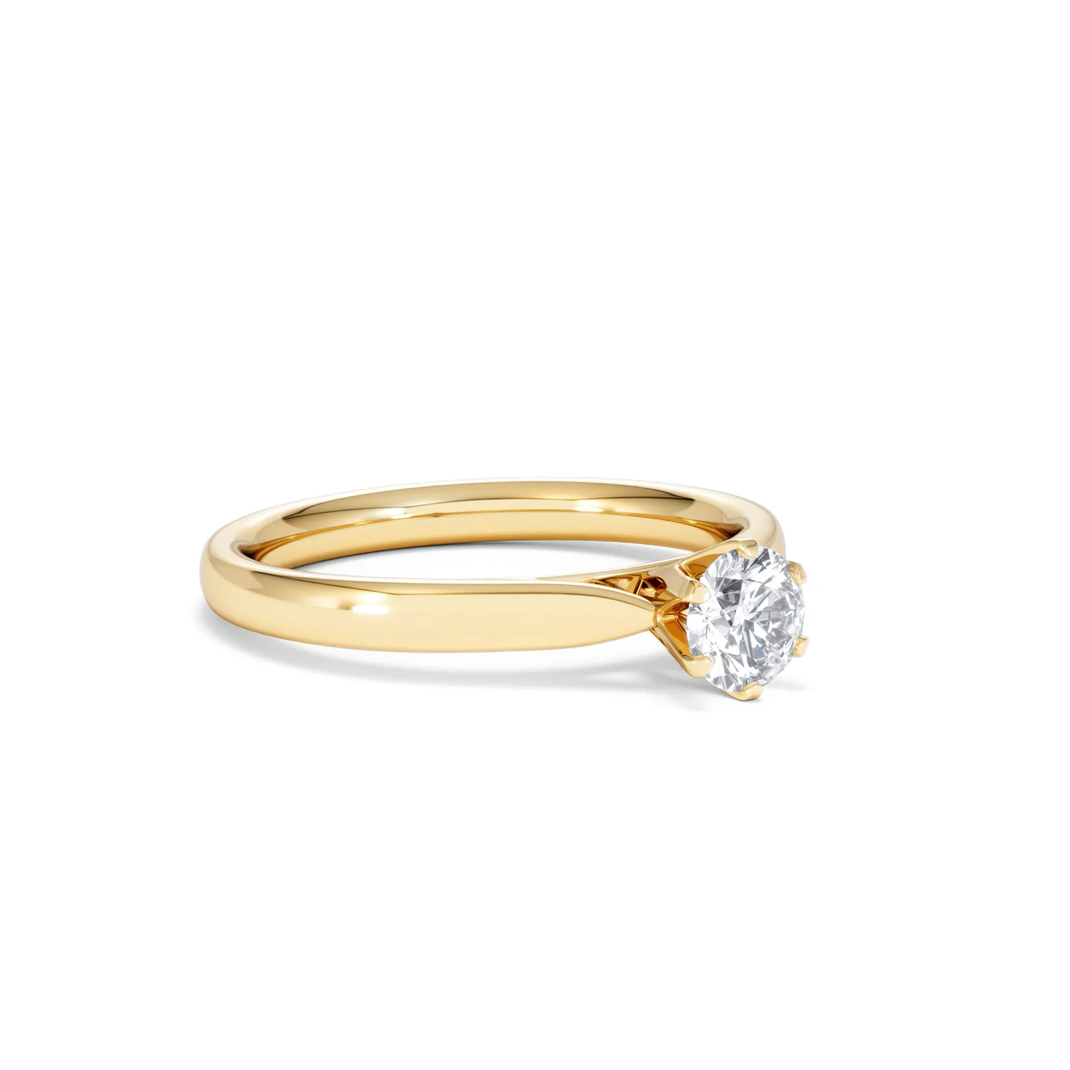 Half Carat Diamond Engagement Ring High Set Chloe Lab F/VS1 18K Gold - Image 16