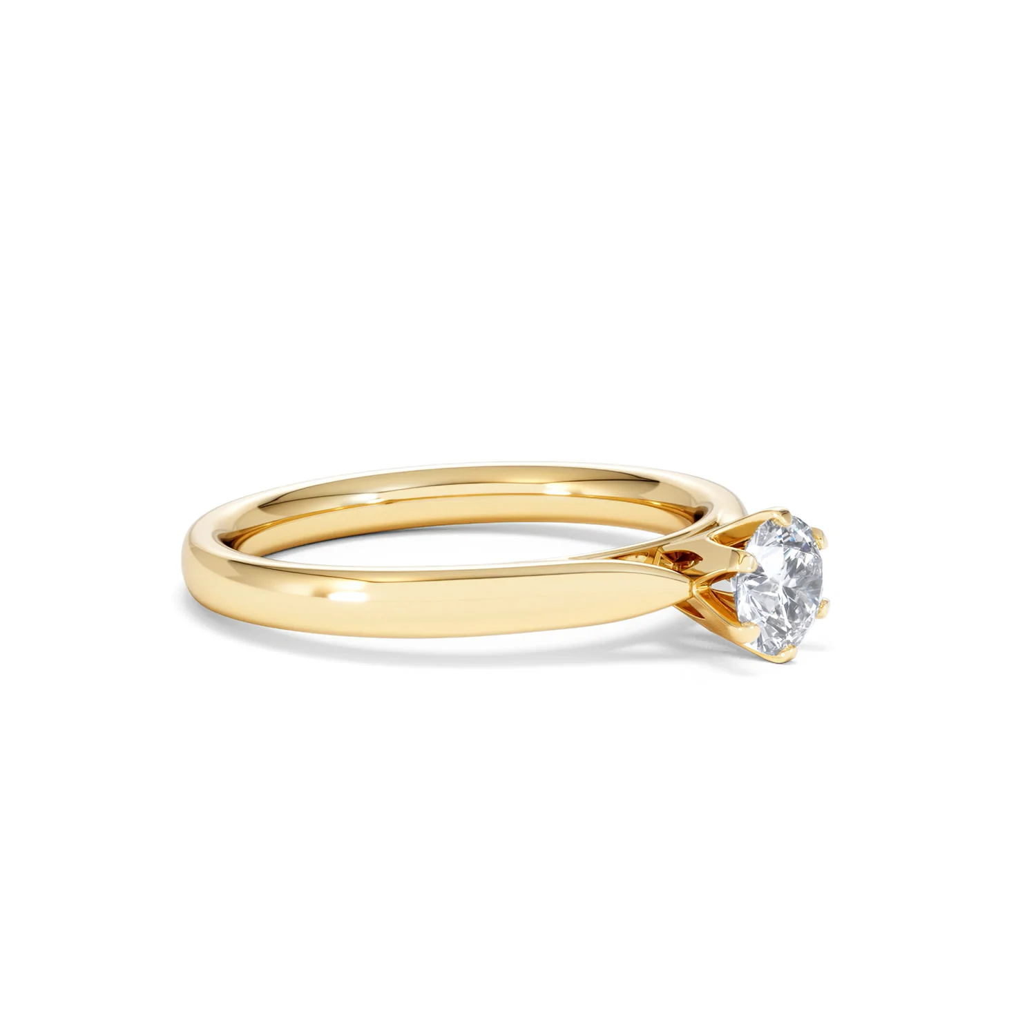 Half Carat Diamond Engagement Ring High Set Chloe Lab F/VS1 18K Gold - Image 19