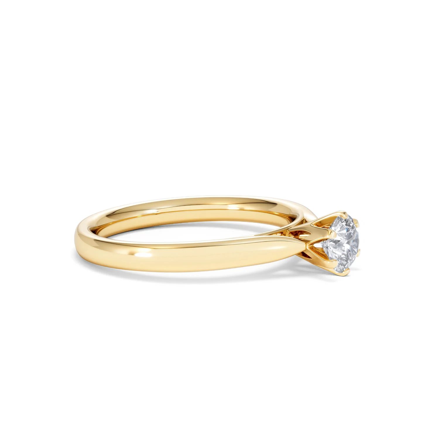 Half Carat Diamond Engagement Ring High Set Chloe Lab F/VS1 18K Gold - Image 21