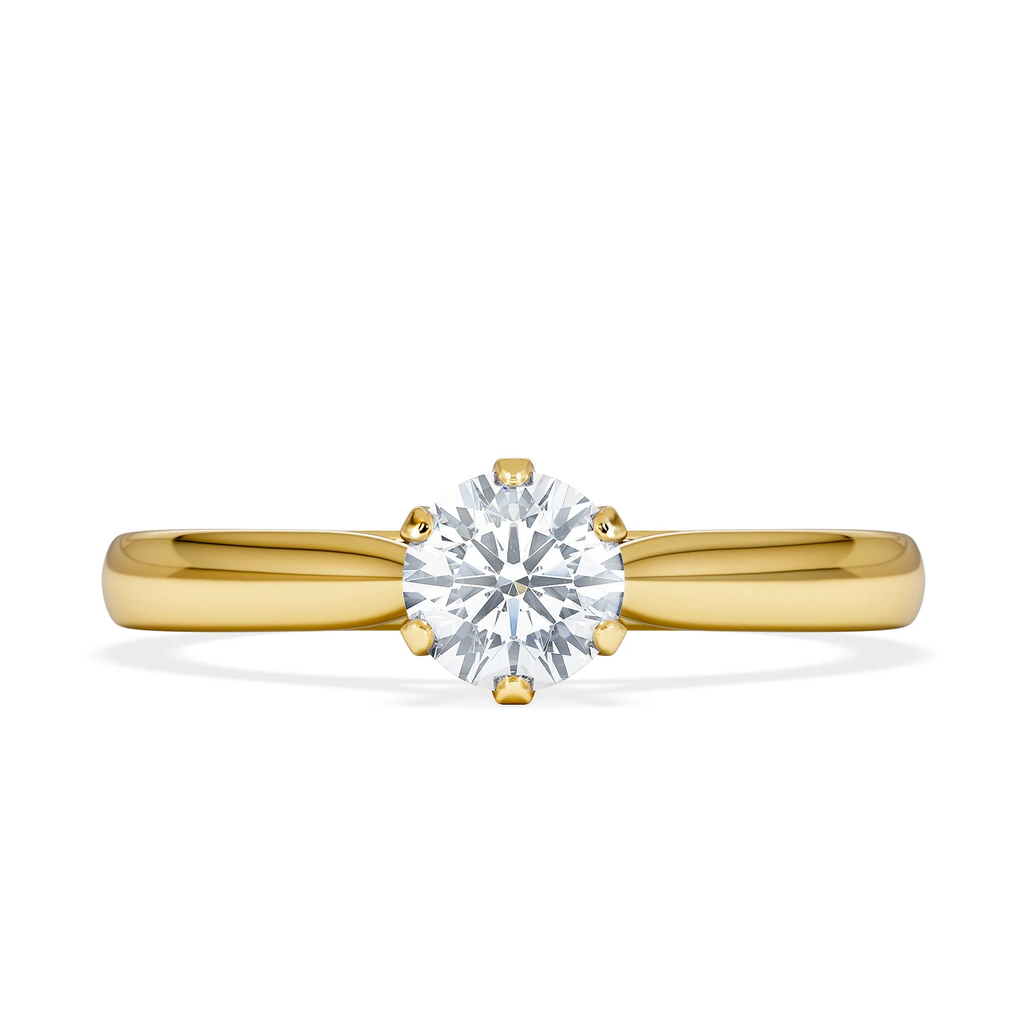 Half Carat Diamond Engagement Ring High Set Chloe Lab F/VS1 18K Gold - Image 6