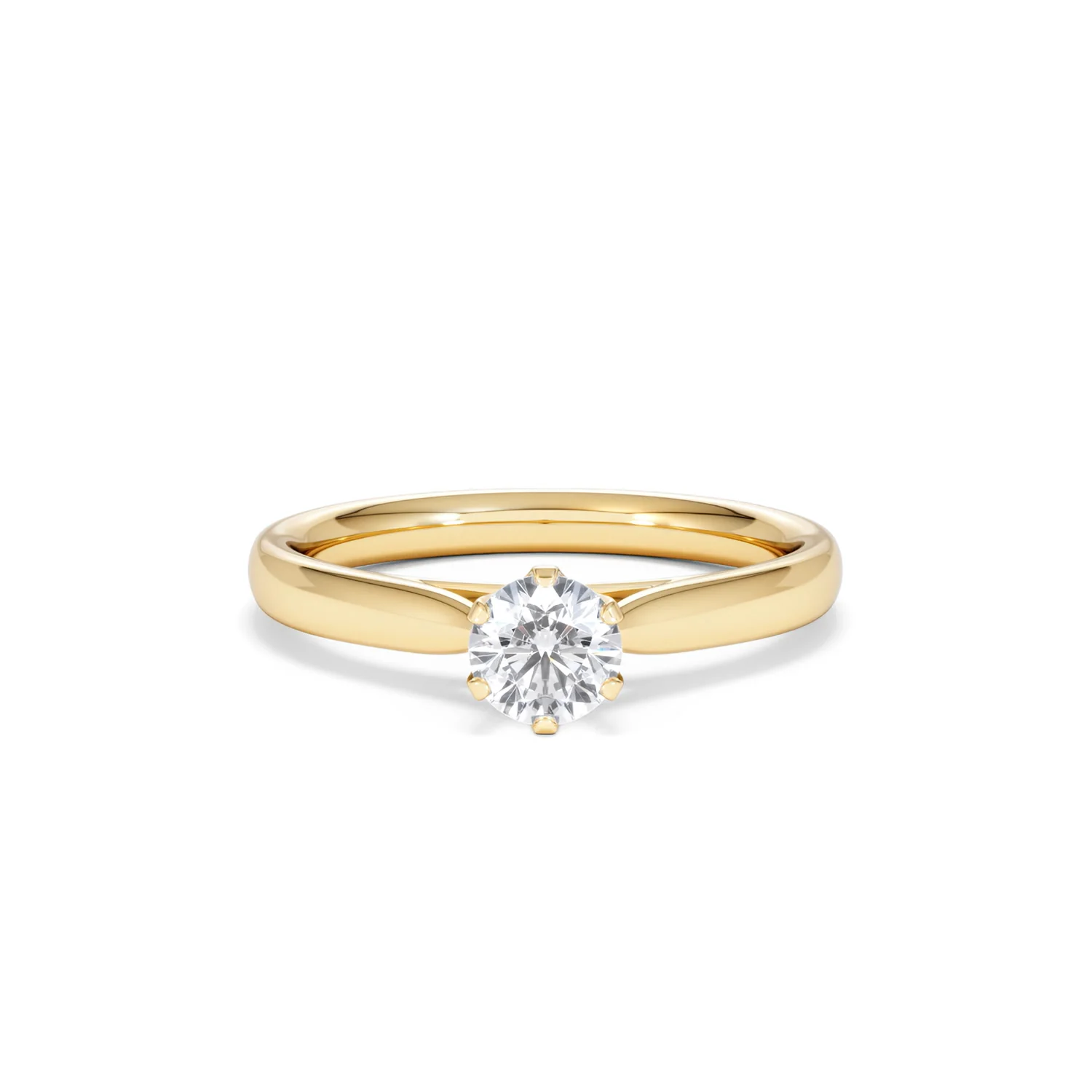 Half Carat Diamond Engagement Ring High Set Chloe Lab F/VS1 18K Gold - Image 8