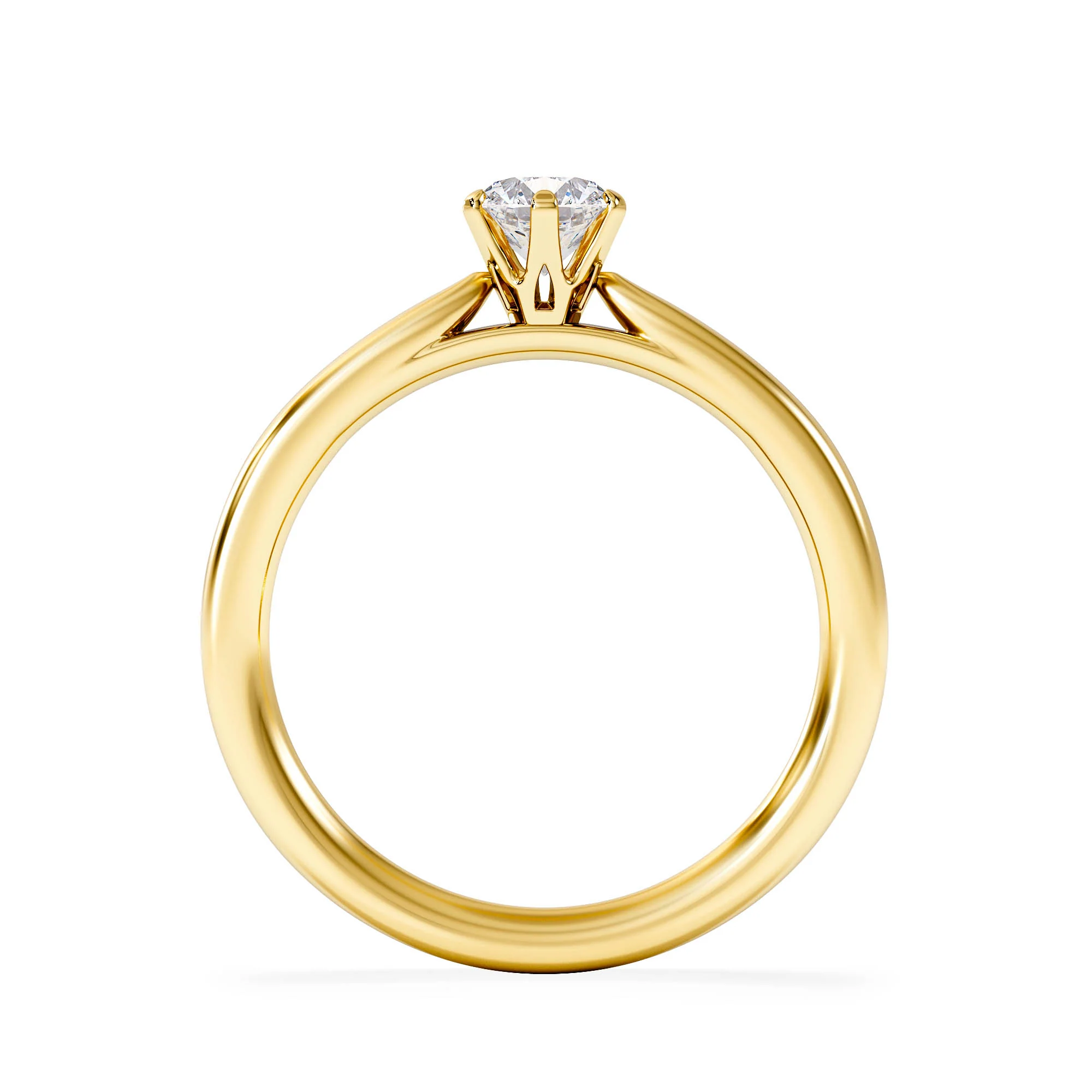 Half Carat Diamond Engagement Ring Low Chloe Lab F/VS1 18K Gold - Image 3
