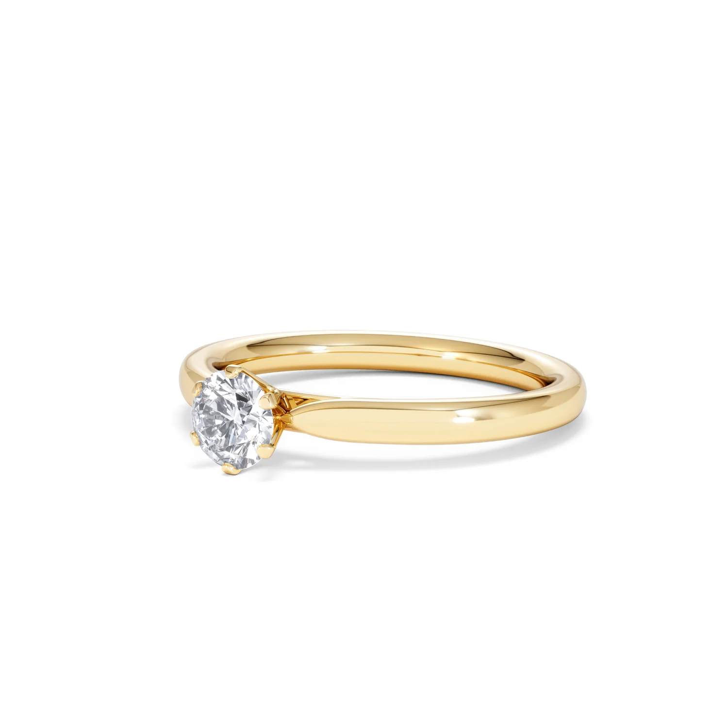 Half Carat Diamond Engagement Ring Low Chloe Lab F/VS1 18K Gold - Image 80