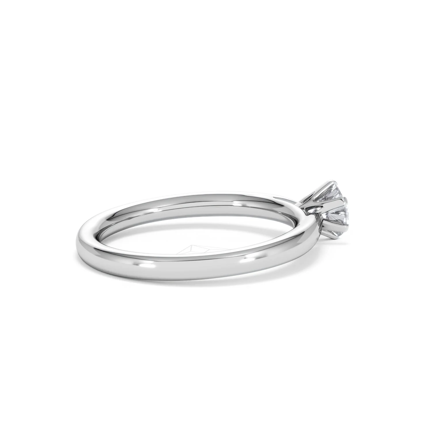 Half Carat Diamond Engagement Ring Low Chloe Lab F/VS1 18K White Gold - Image 33