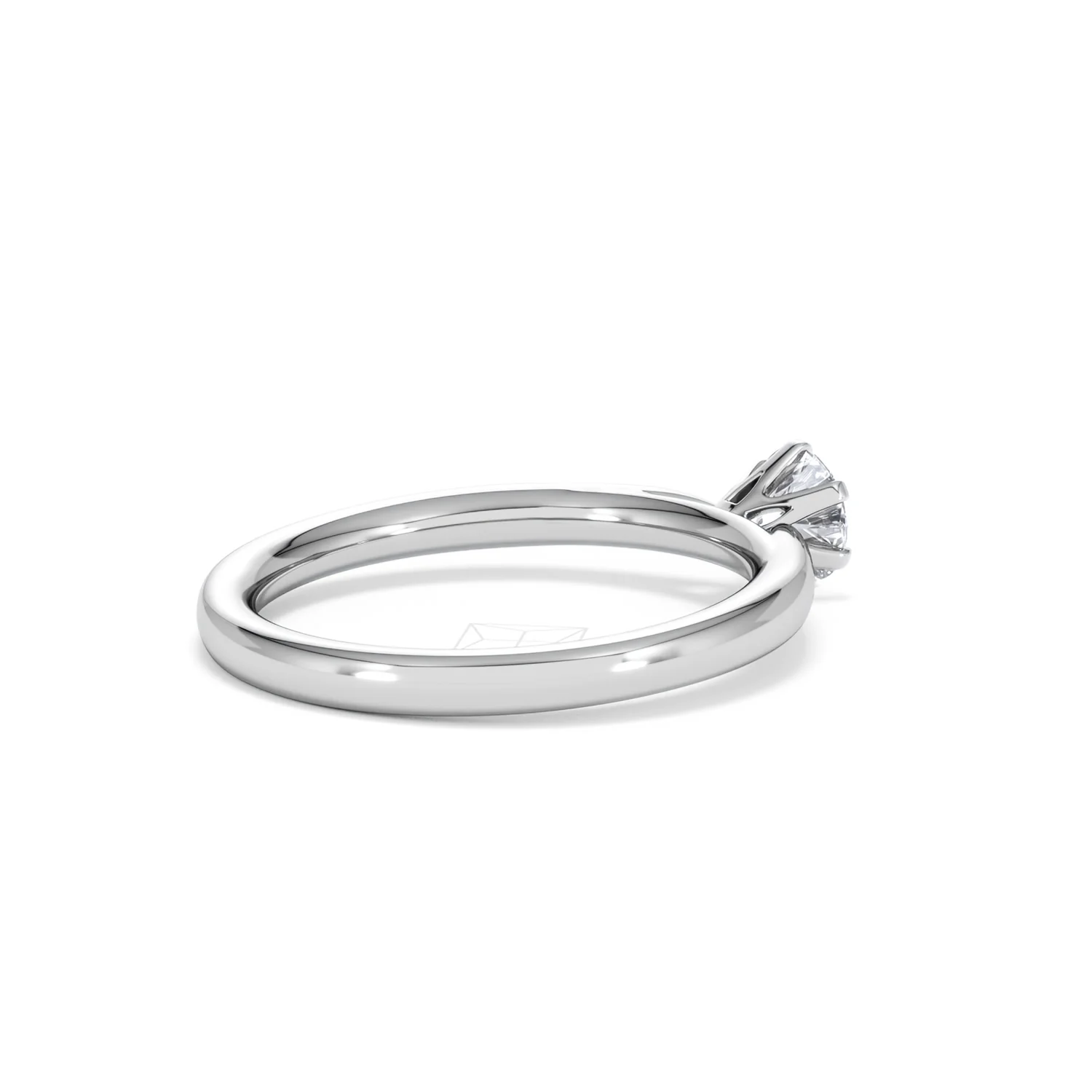 Half Carat Diamond Engagement Ring Low Chloe Lab F/VS1 18K White Gold - Image 36