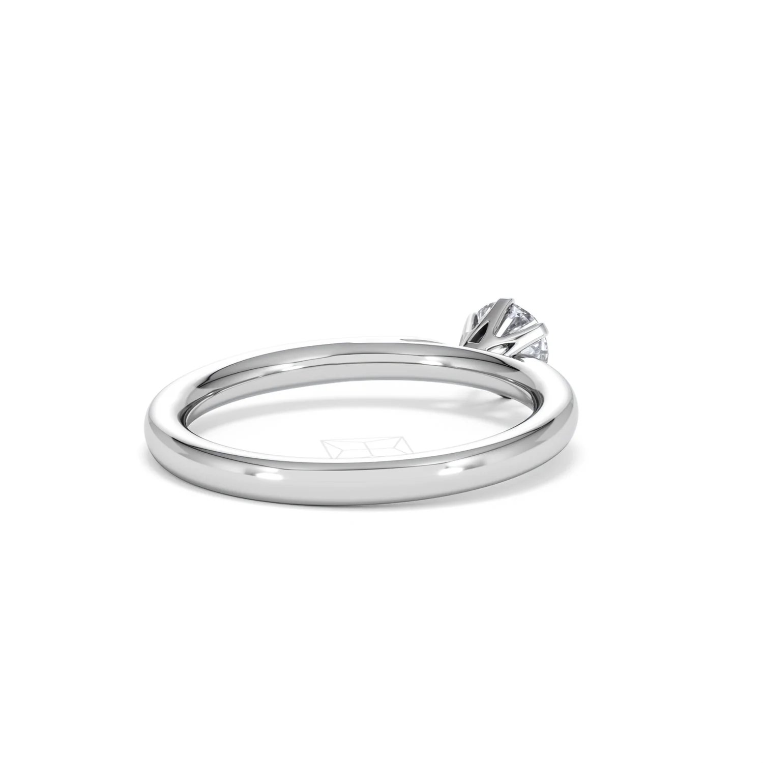Half Carat Diamond Engagement Ring Low Chloe Lab F/VS1 18K White Gold - Image 40
