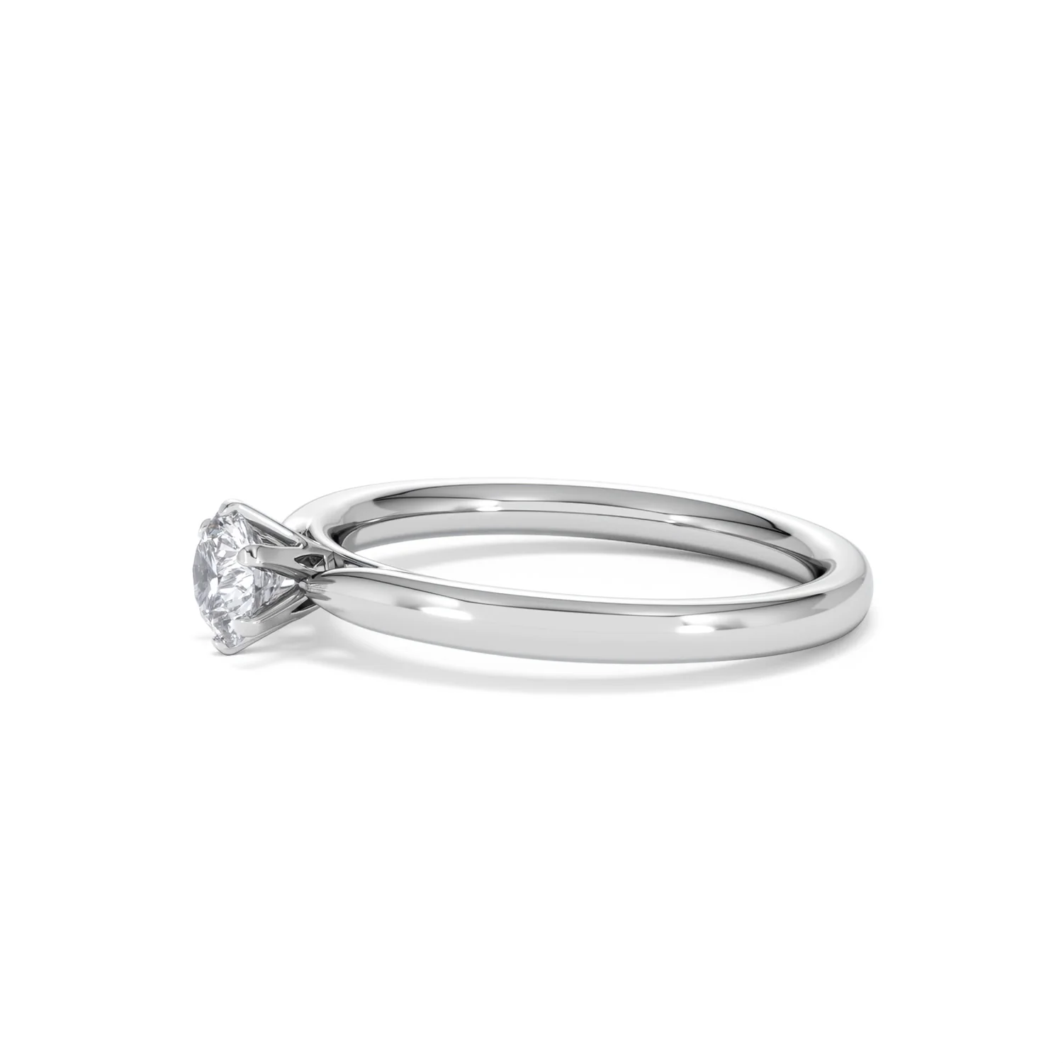 Half Carat Diamond Engagement Ring Low Chloe Lab F/VS1 18K White Gold - Image 73
