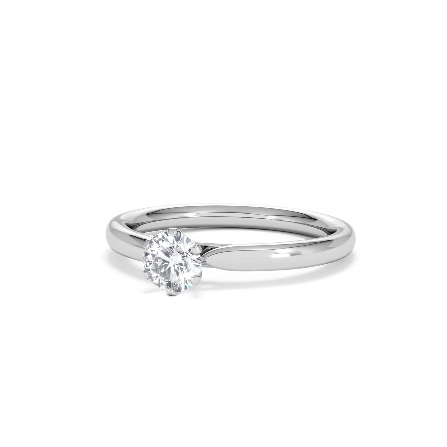 Half Carat Diamond Engagement Ring Low Chloe Lab F/VS1 18K White Gold - Image 83
