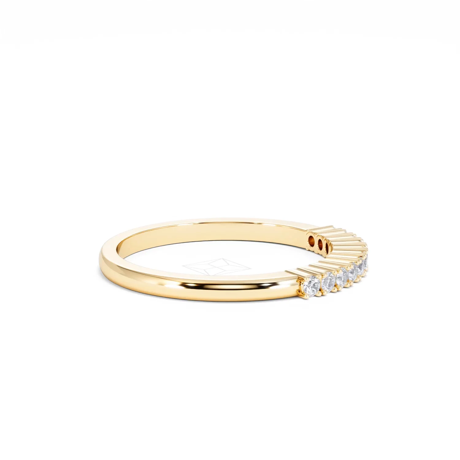 Half Eternity Ring Lab Diamond 9K Yellow Gold 0.15CT - Image 28