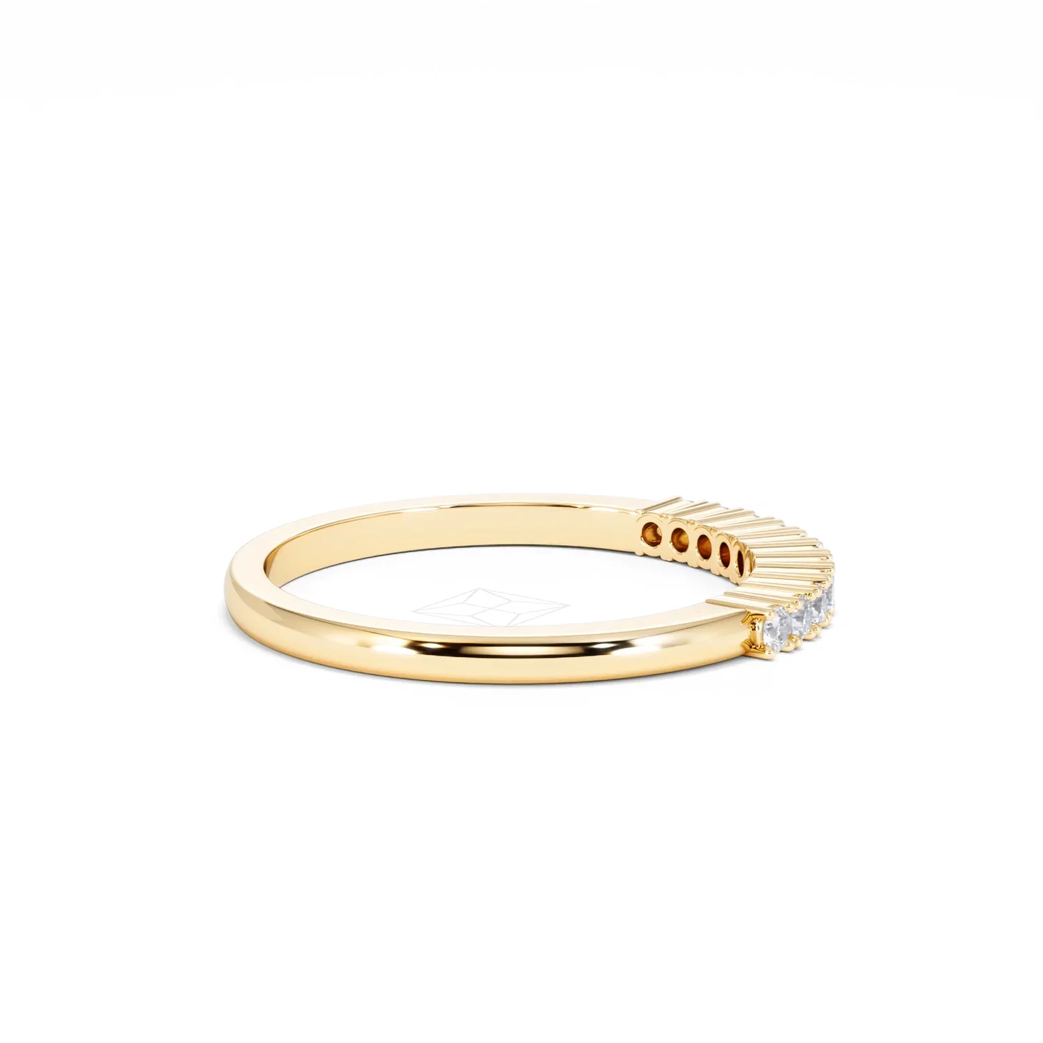 Half Eternity Ring Lab Diamond 9K Yellow Gold 0.15CT - Image 32