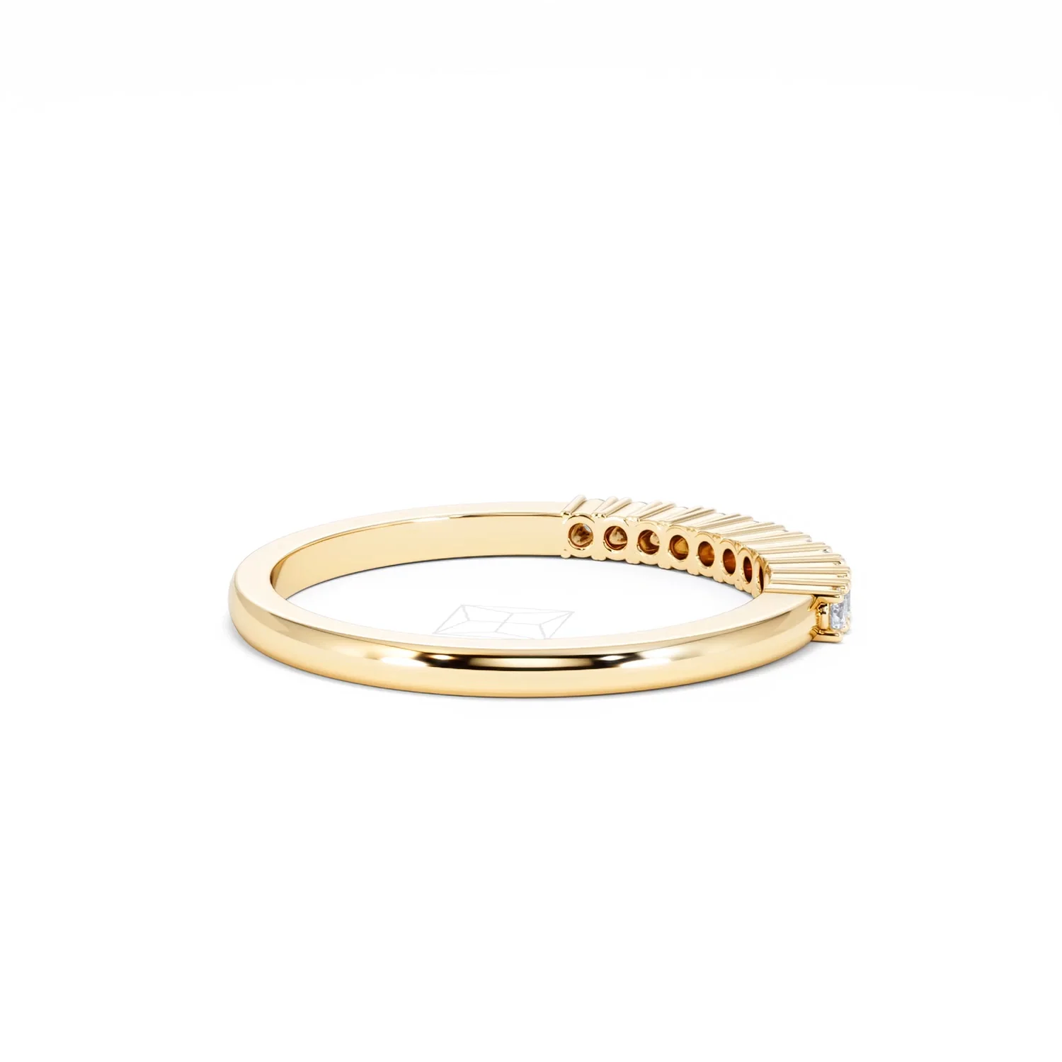 Half Eternity Ring Lab Diamond 9K Yellow Gold 0.15CT - Image 37