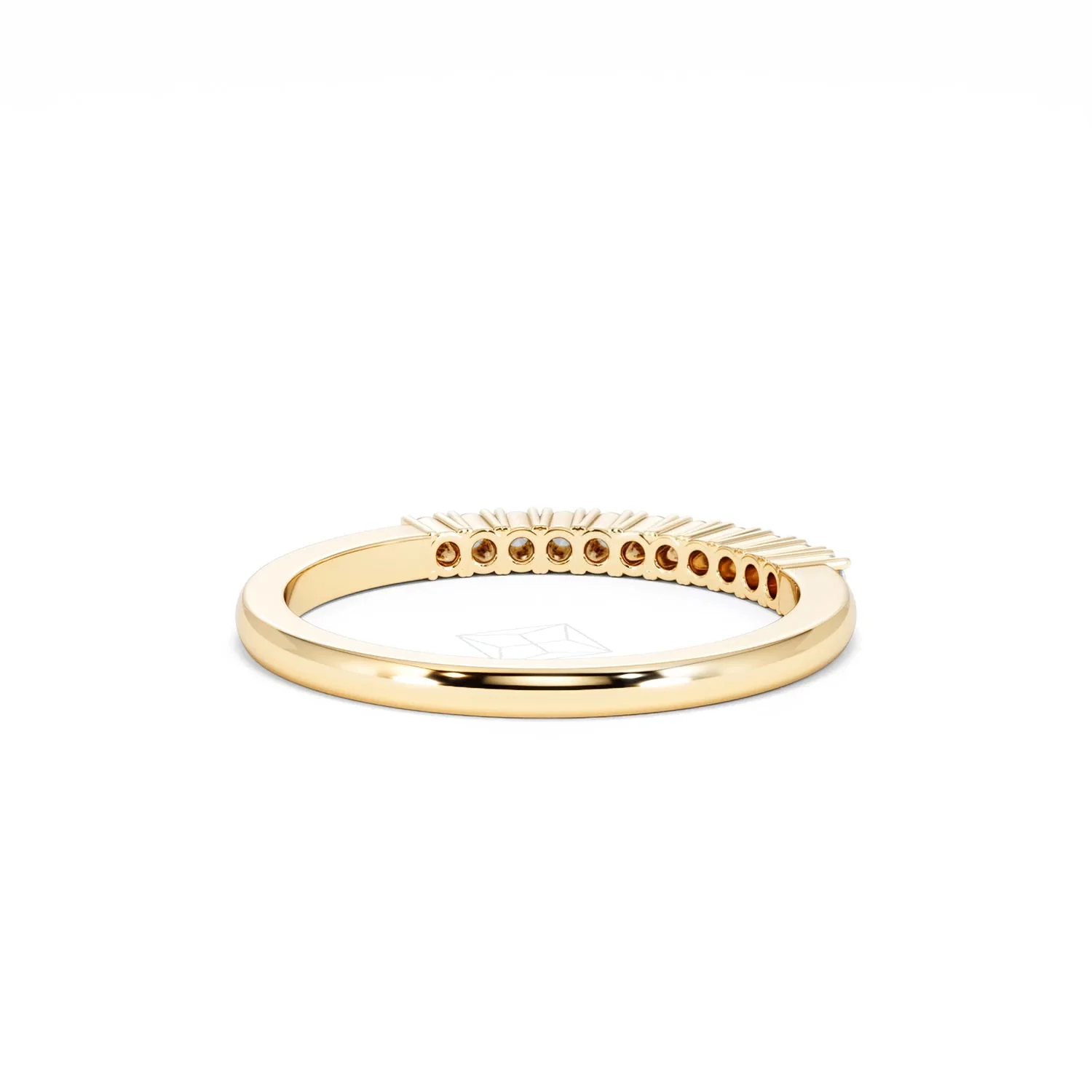 Half Eternity Ring Lab Diamond 9K Yellow Gold 0.15CT - Image 45