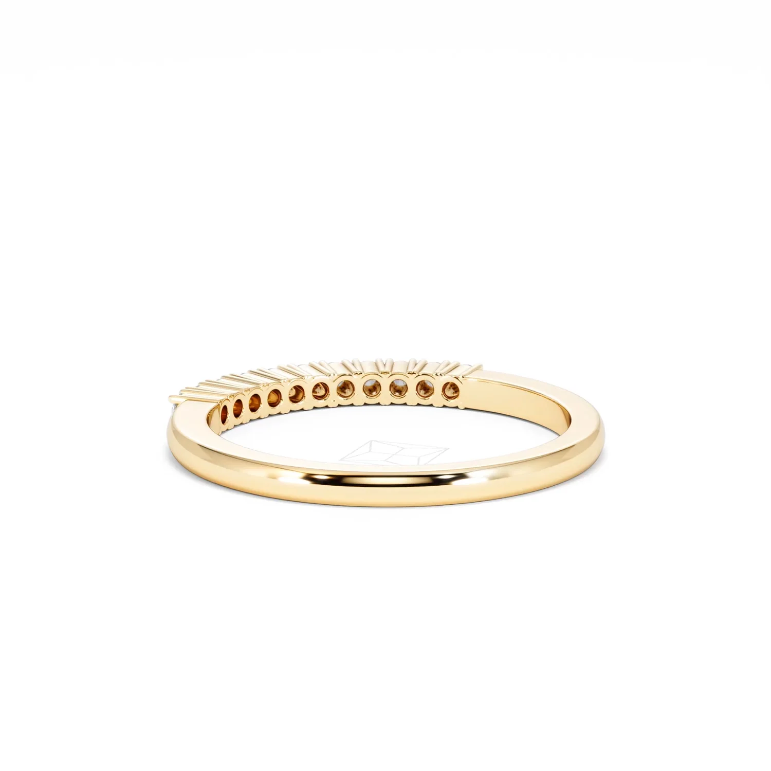 Half Eternity Ring Lab Diamond 9K Yellow Gold 0.15CT - Image 55