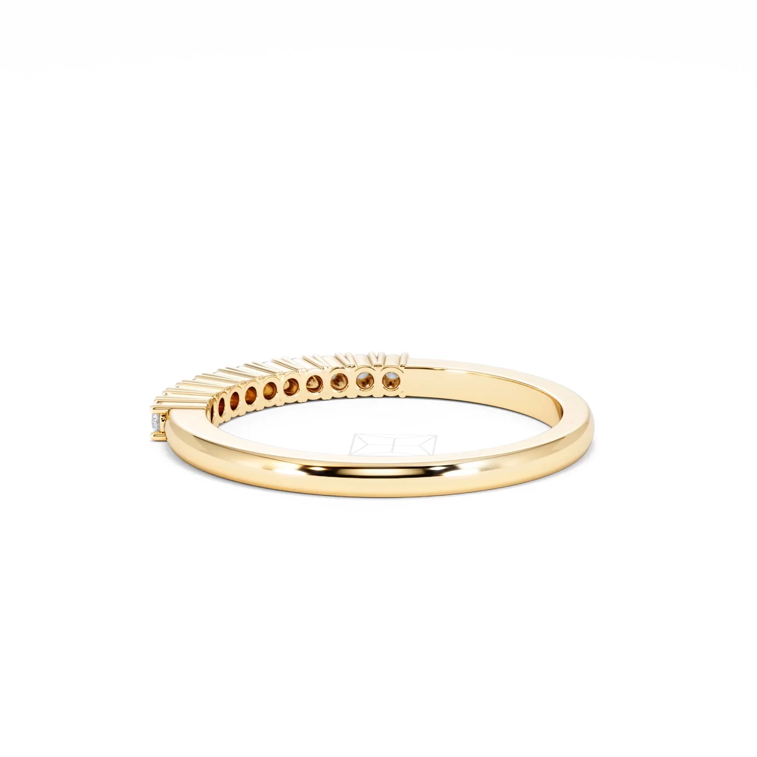 Half Eternity Ring Lab Diamond 9K Yellow Gold 0.15CT - Image 59