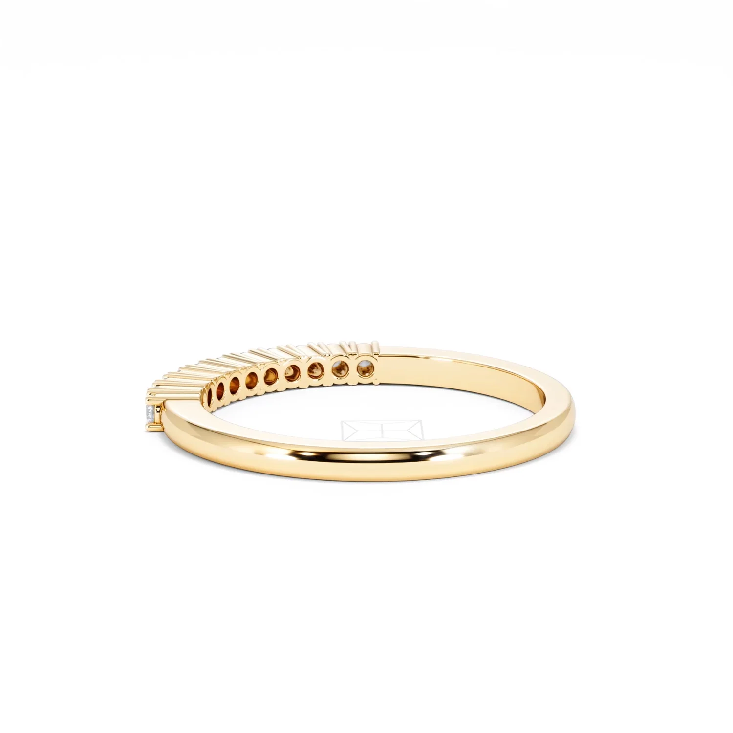 Half Eternity Ring Lab Diamond 9K Yellow Gold 0.15CT - Image 60