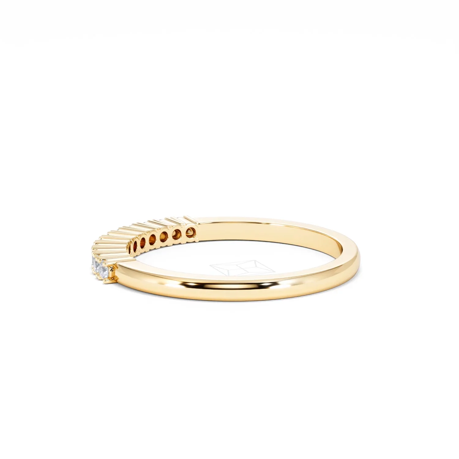 Half Eternity Ring Lab Diamond 9K Yellow Gold 0.15CT - Image 65