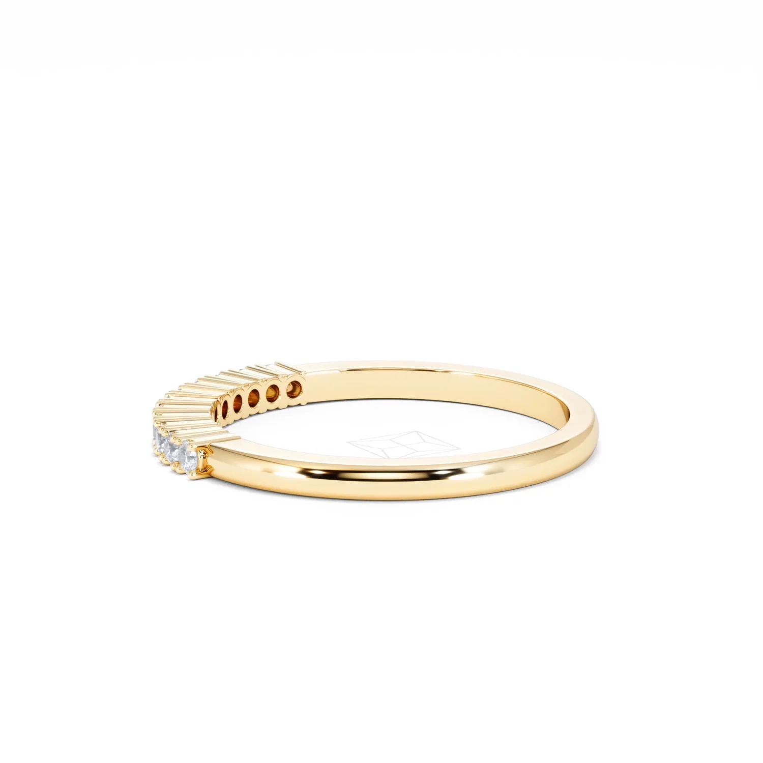 Half Eternity Ring Lab Diamond 9K Yellow Gold 0.15CT - Image 67