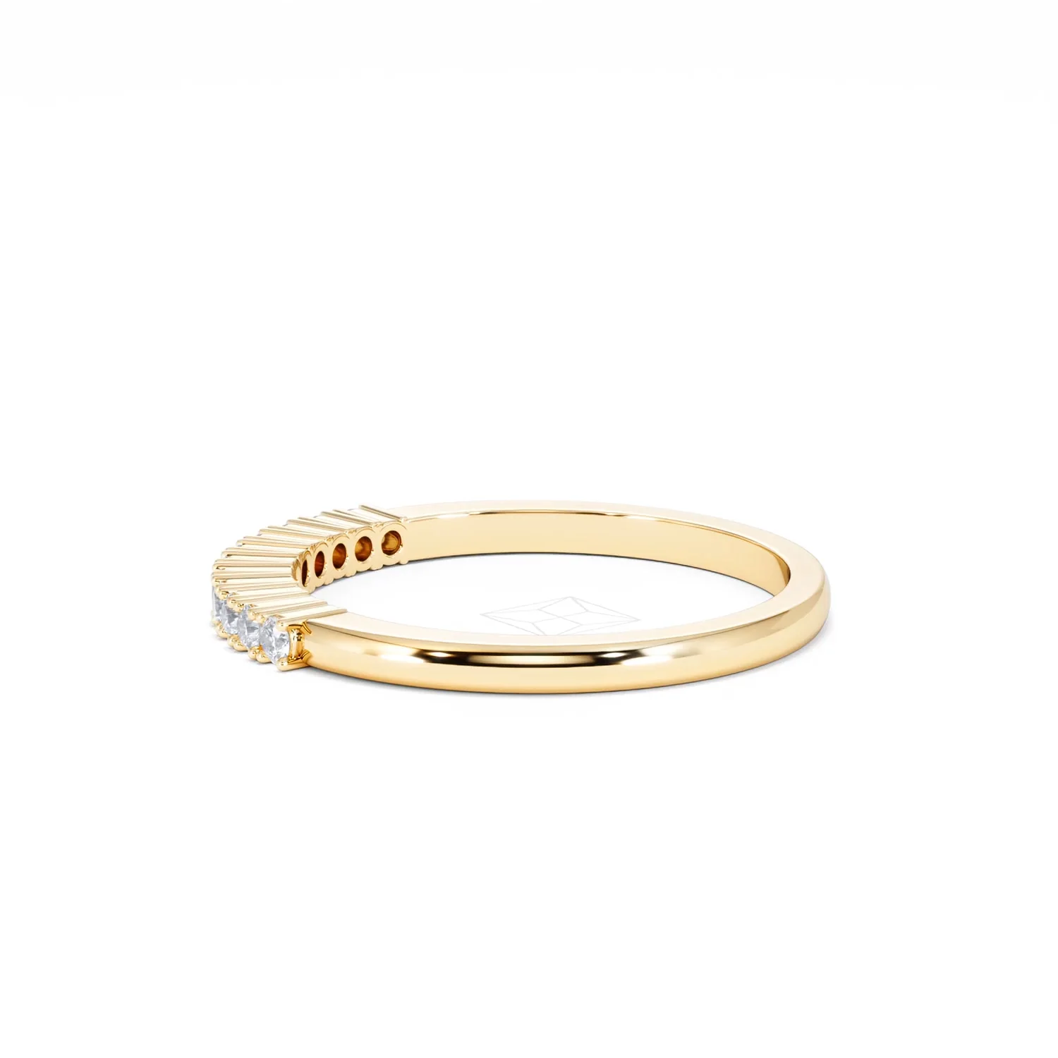 Half Eternity Ring Lab Diamond 9K Yellow Gold 0.15CT - Image 68