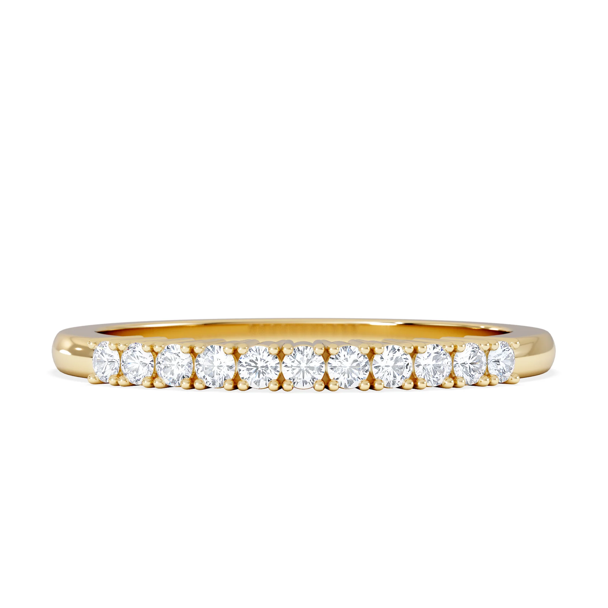Half Eternity Ring Lab Diamond 9K Yellow Gold 0.15CT - Image 7