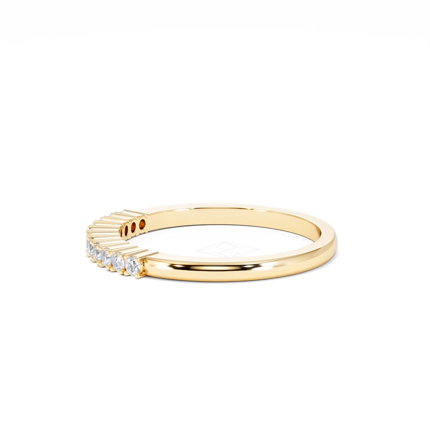 Half Eternity Ring Lab Diamond 9K Yellow Gold 0.15CT - Image 71