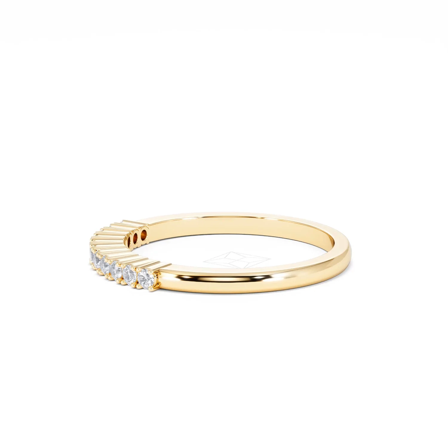 Half Eternity Ring Lab Diamond 9K Yellow Gold 0.15CT - Image 72