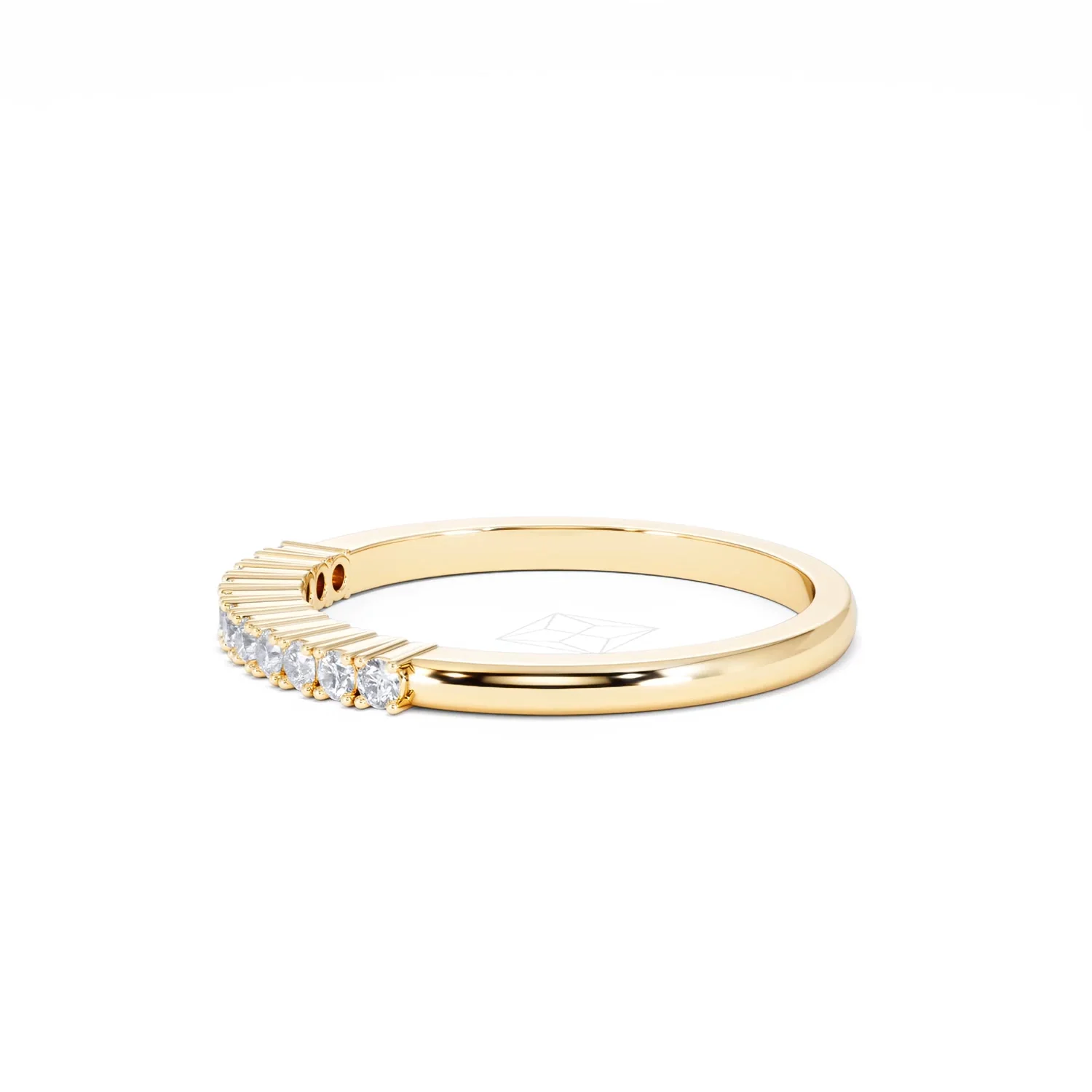 Half Eternity Ring Lab Diamond 9K Yellow Gold 0.15CT - Image 73