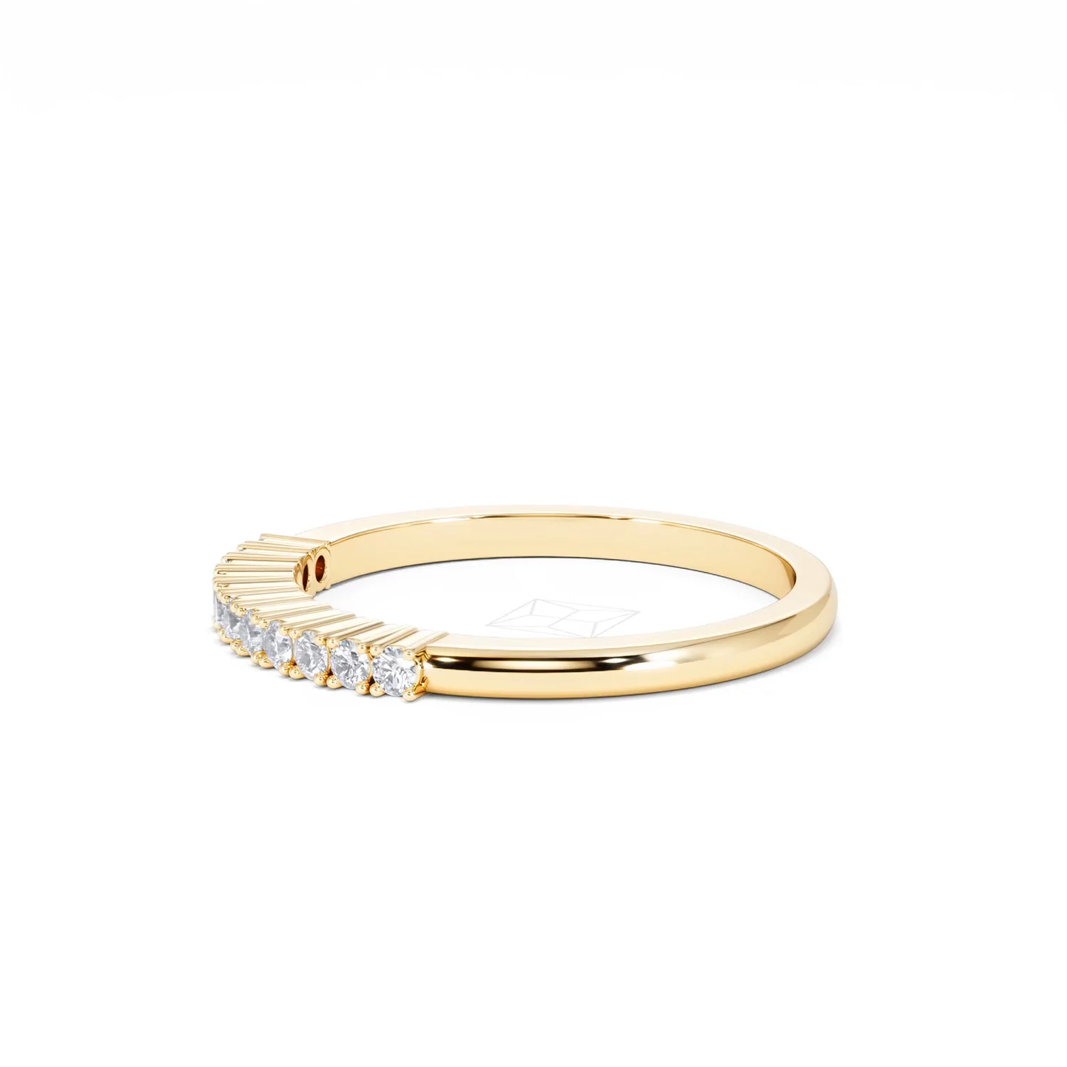 Half Eternity Ring Lab Diamond 9K Yellow Gold 0.15CT - Image 74