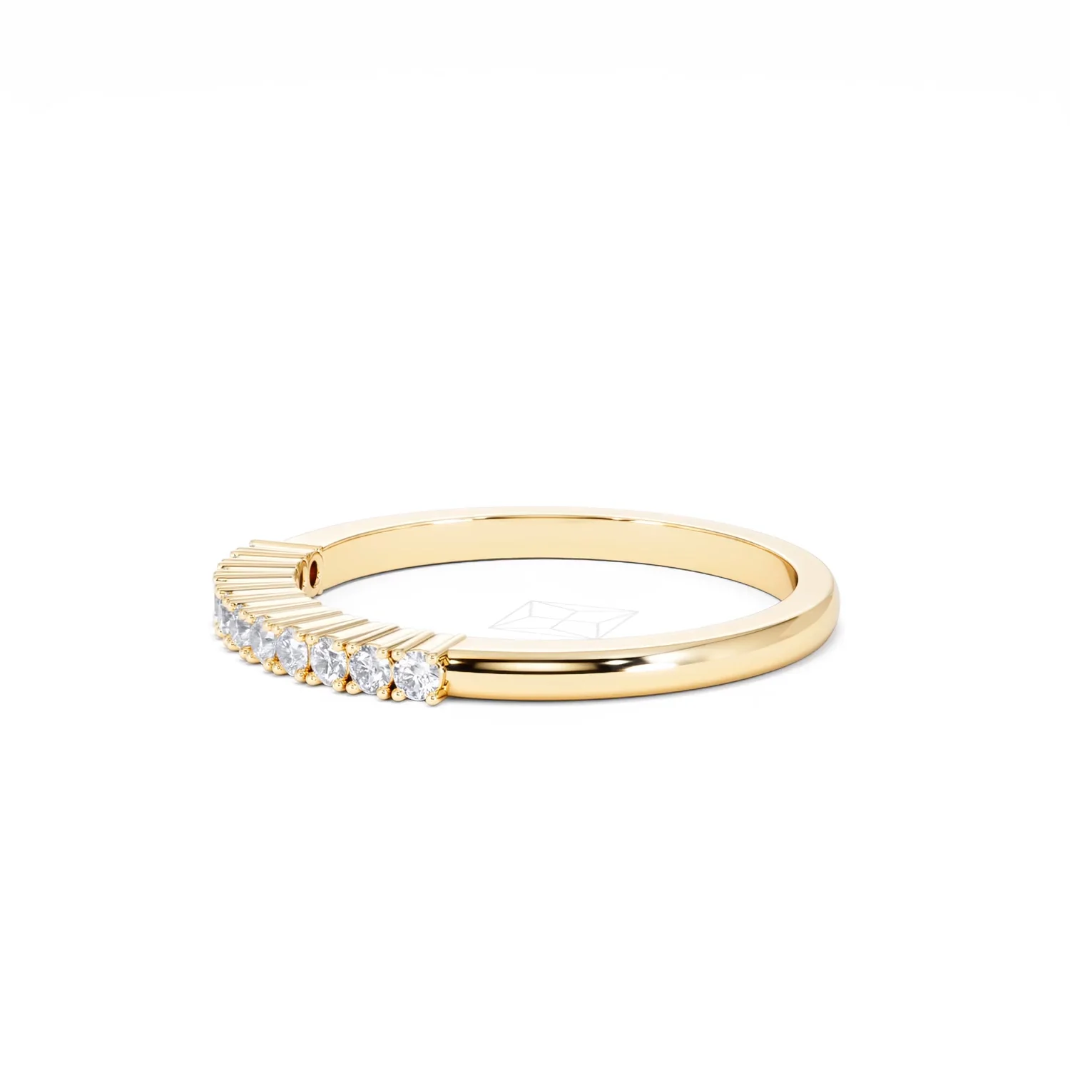 Half Eternity Ring Lab Diamond 9K Yellow Gold 0.15CT - Image 75