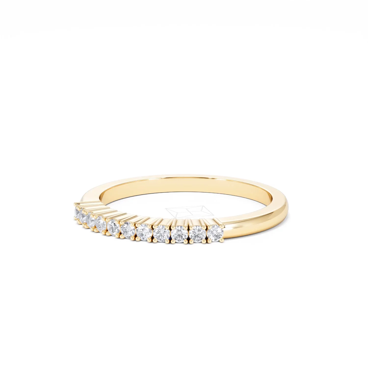 Half Eternity Ring Lab Diamond 9K Yellow Gold 0.15CT - Image 83
