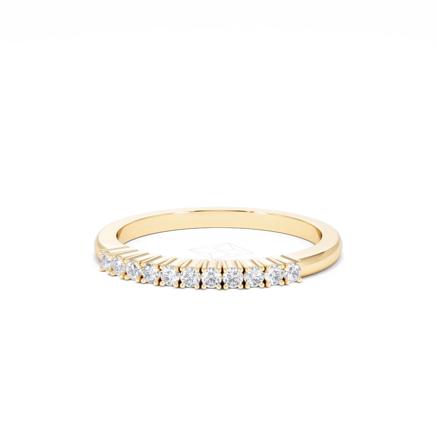 Half Eternity Ring Lab Diamond 9K Yellow Gold 0.15CT - Image 87