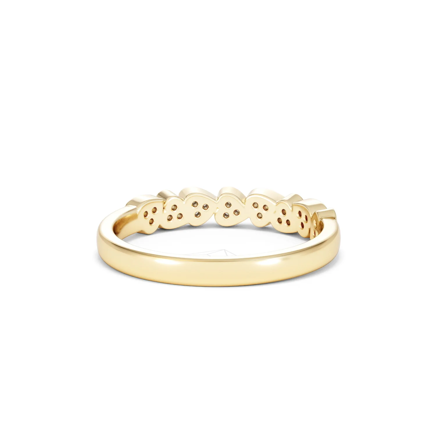 Heart Half Eternity Ring Lab Diamond 0.11ct in 18K Gold Vermeil - Image 47