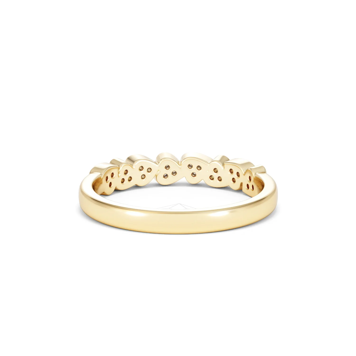 Heart Half Eternity Ring Lab Diamond 0.11ct in 18K Gold Vermeil - Image 50