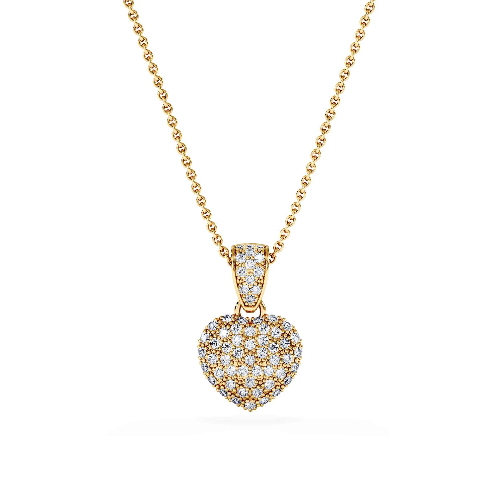 Heart Lab Diamond Necklace 0.50ct in 18K Gold Vermeil